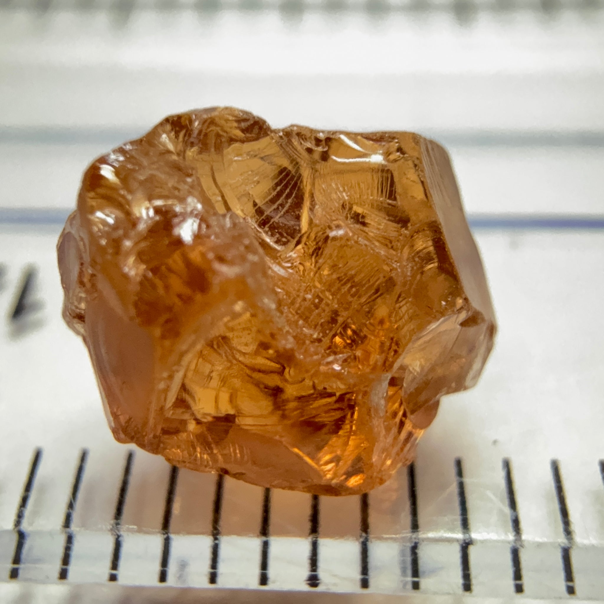 Malaya Garnet, 3.24ct, Tanzania, Untreated Unheated, veil and white spots so si