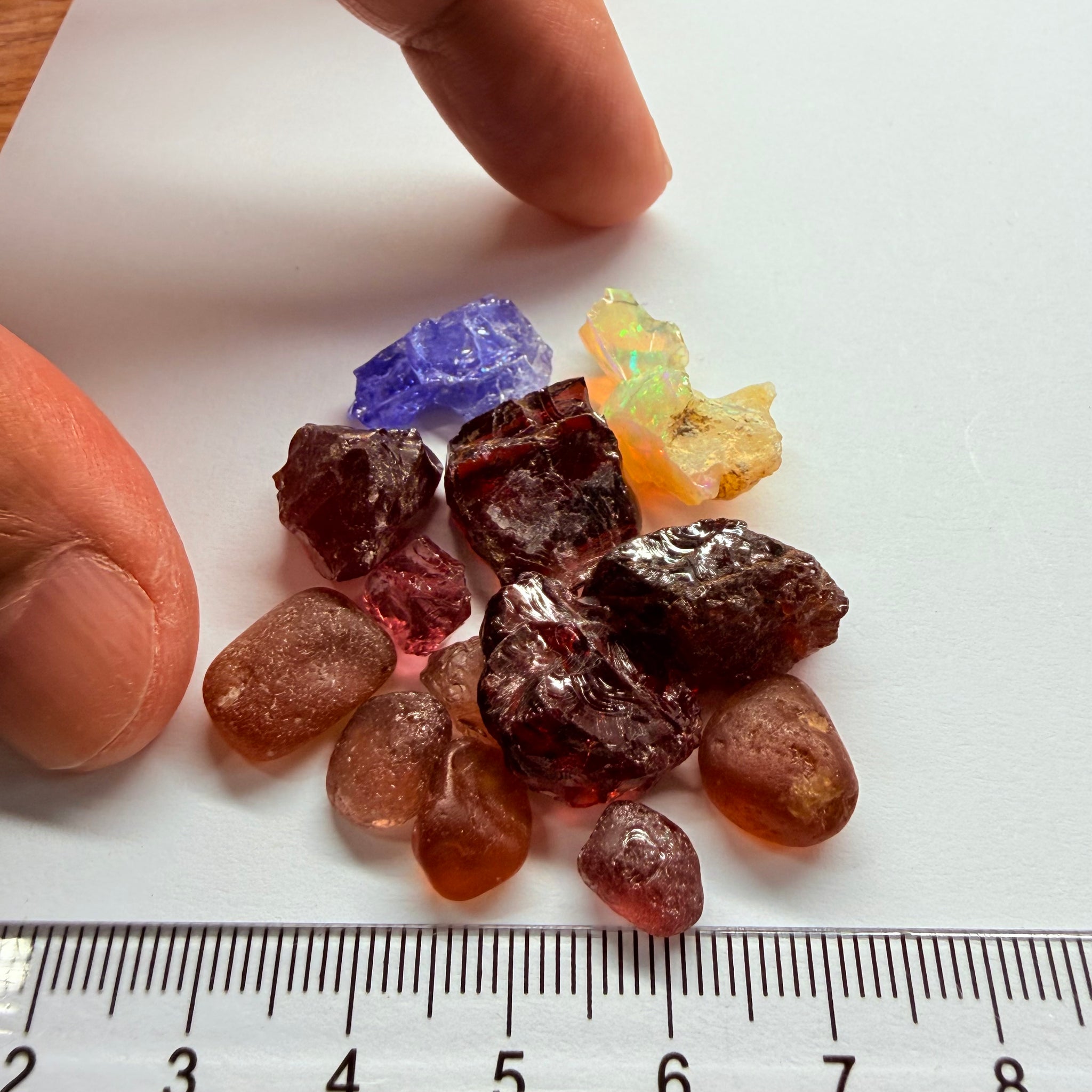 Mixed Lot, 22.00gm / 110.00ct, Tanzania, Untreated Unheated except the Tanzanite which is heated