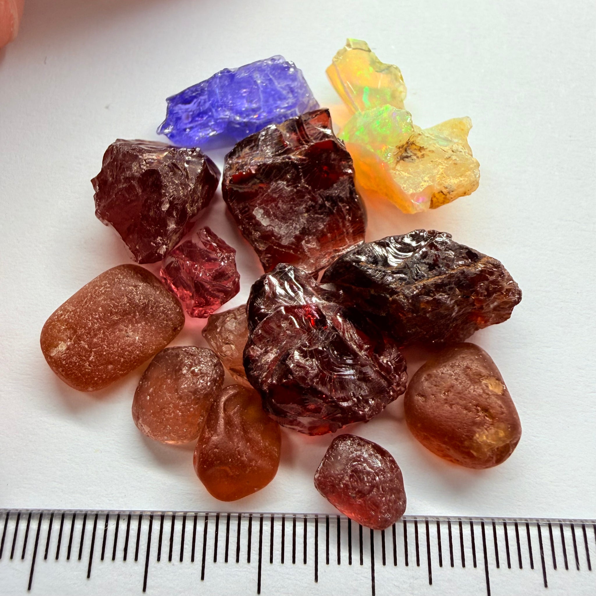 Mixed Lot, 22.00gm / 110.00ct, Tanzania, Untreated Unheated except the Tanzanite which is heated