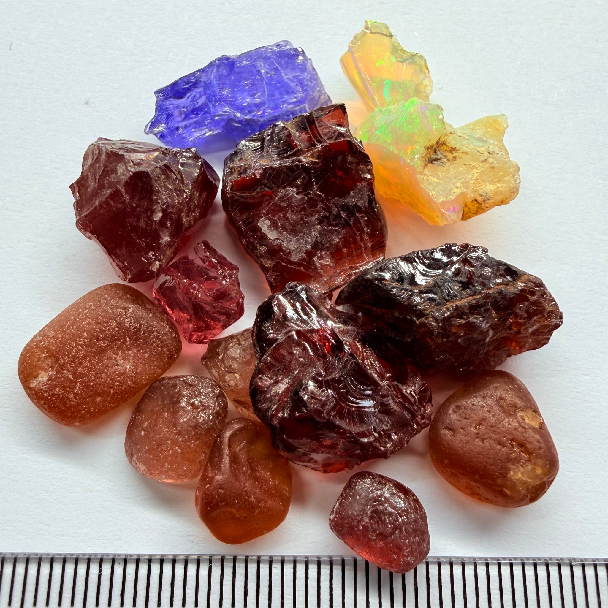 Mixed Lot, 22.00gm / 110.00ct, Tanzania, Untreated Unheated except the Tanzanite which is heated