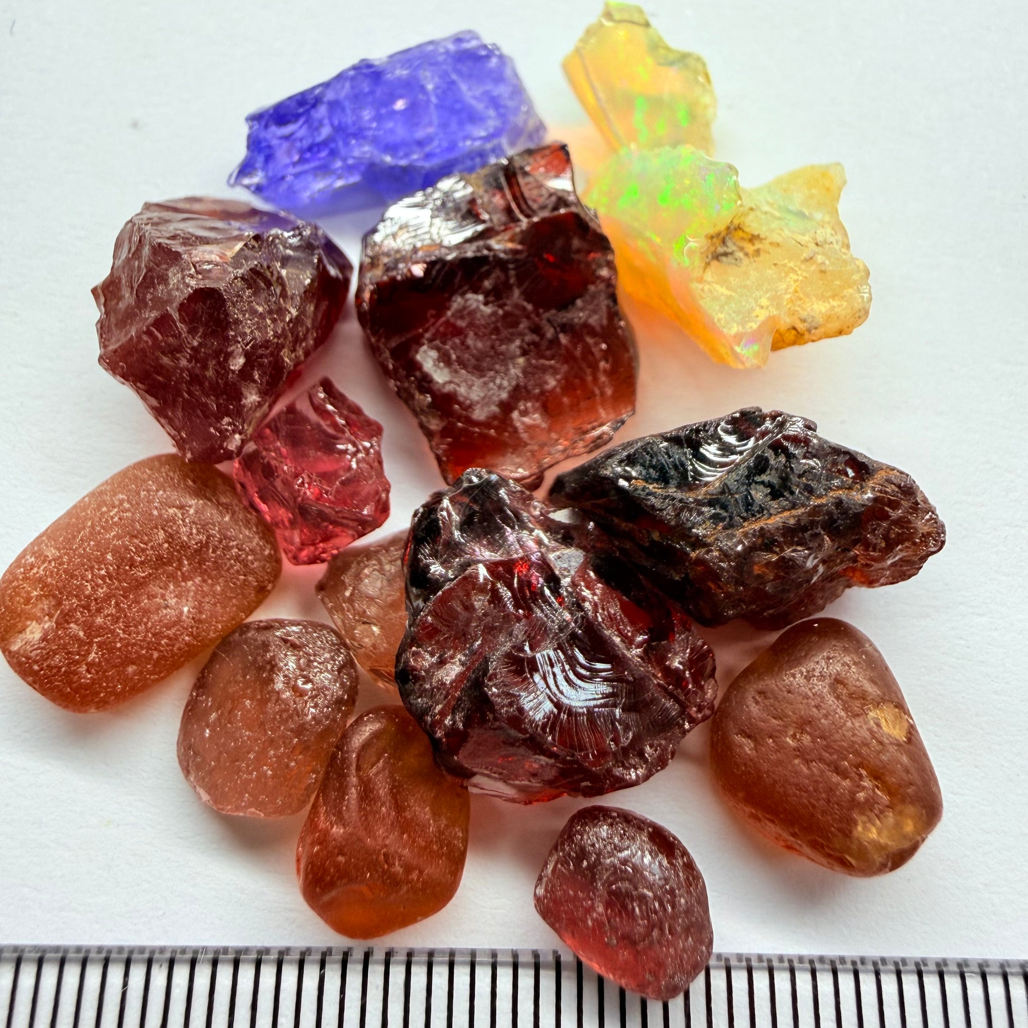 Mixed Lot, 22.00gm / 110.00ct, Tanzania, Untreated Unheated except the Tanzanite which is heated