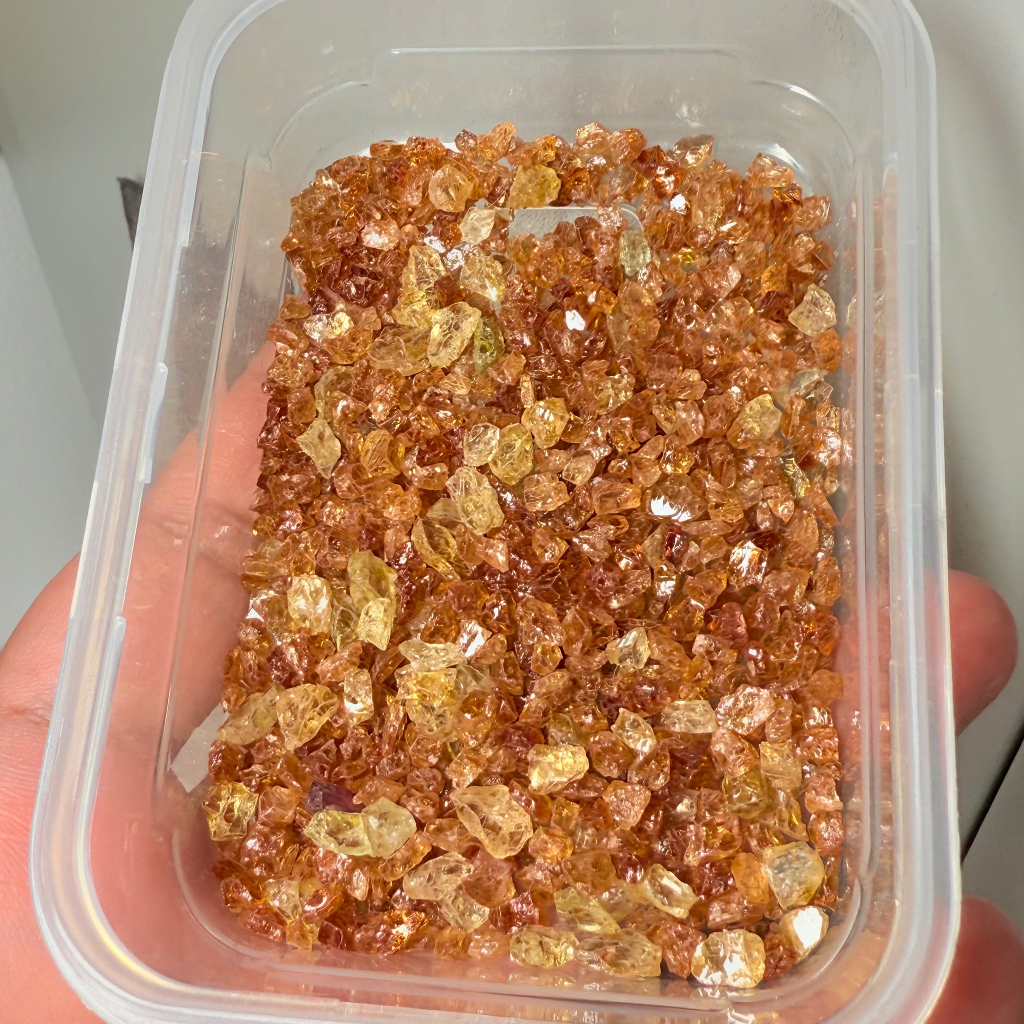 Yellow Grossular Garnet Lot, 67.50gm / 337.5ct, Merelani, Tanzania, Untreated Unheated, tiny melee rough, either do melee cuts or use in paintings, fish tank etc.