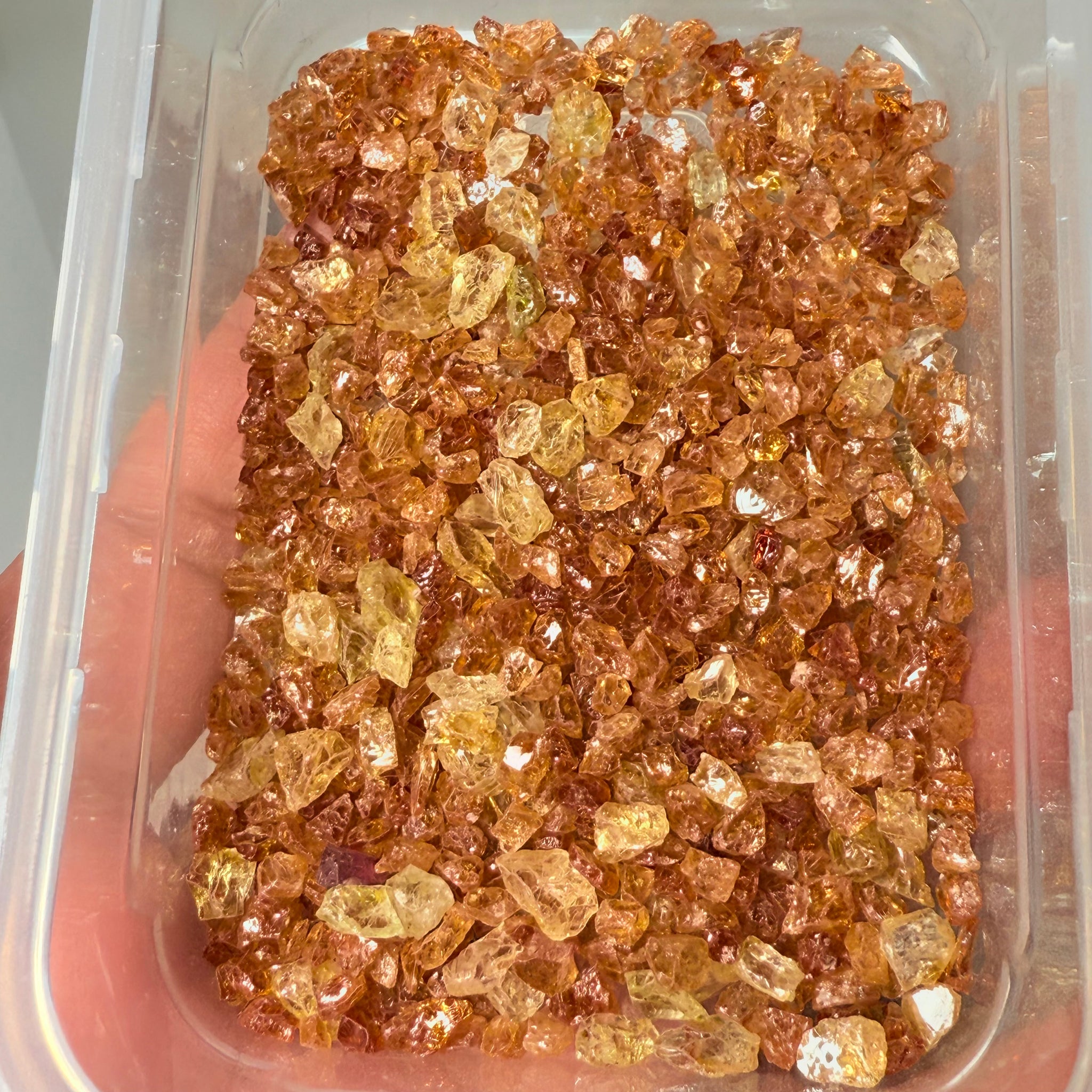 Yellow Grossular Garnet Lot, 67.50gm / 337.5ct, Merelani, Tanzania, Untreated Unheated, tiny melee rough, either do melee cuts or use in paintings, fish tank etc.