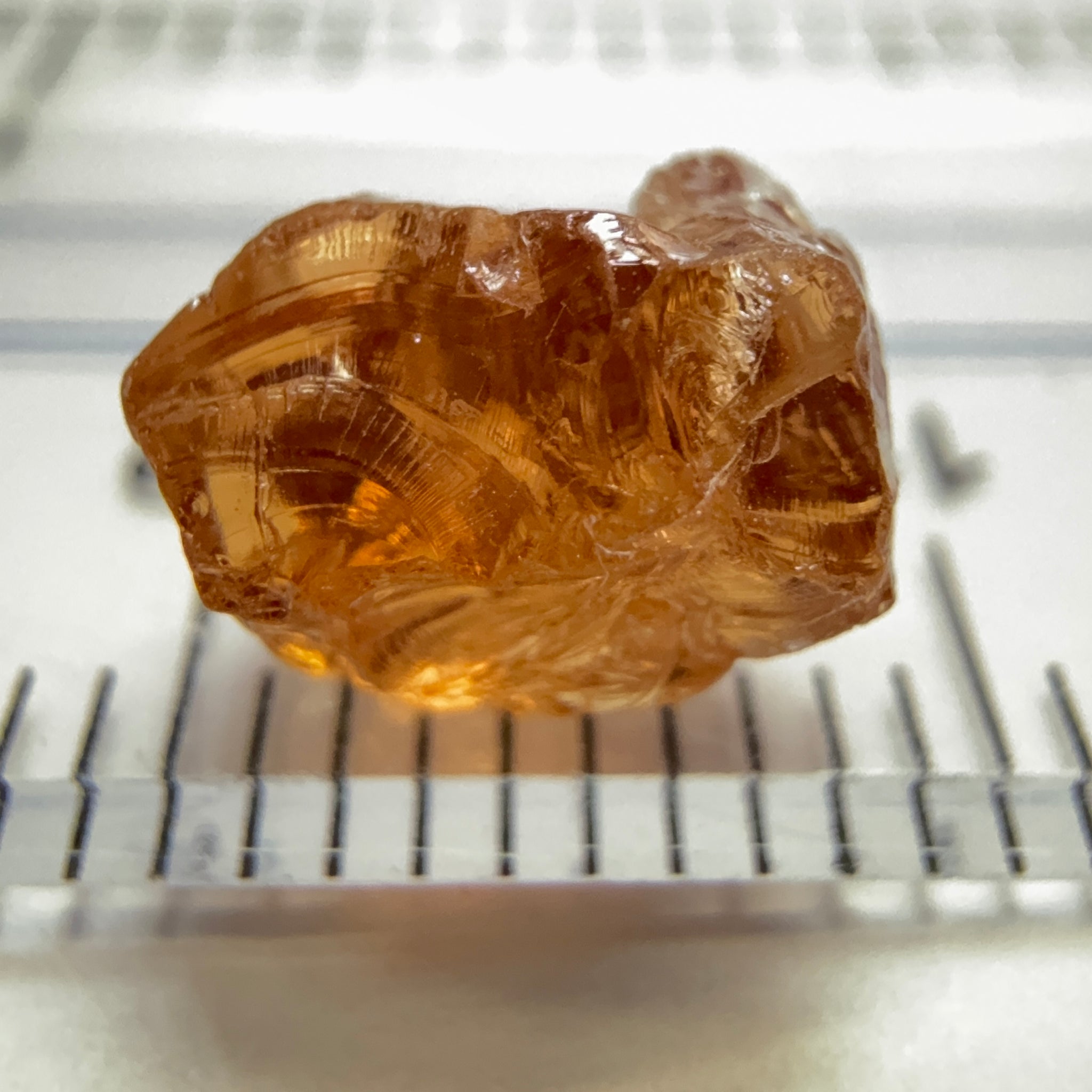 Malaya Garnet, 3.24ct, Tanzania, Untreated Unheated, veil and white spots so si