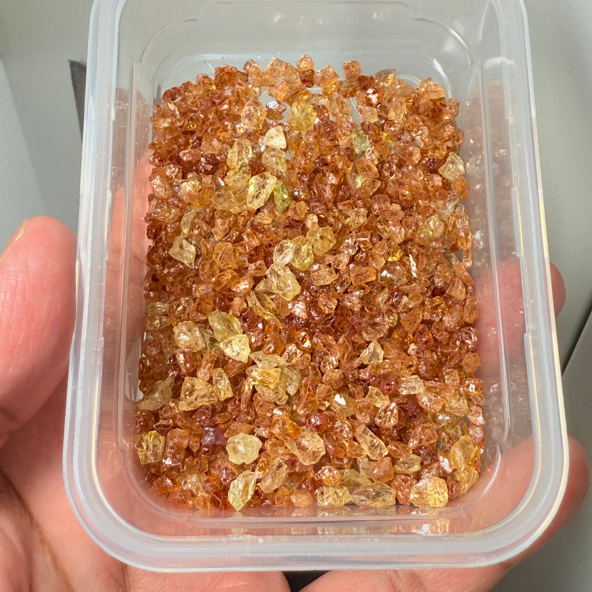 Yellow Grossular Garnet Lot, 67.50gm / 337.5ct, Merelani, Tanzania, Untreated Unheated, tiny melee rough, either do melee cuts or use in paintings, fish tank etc.