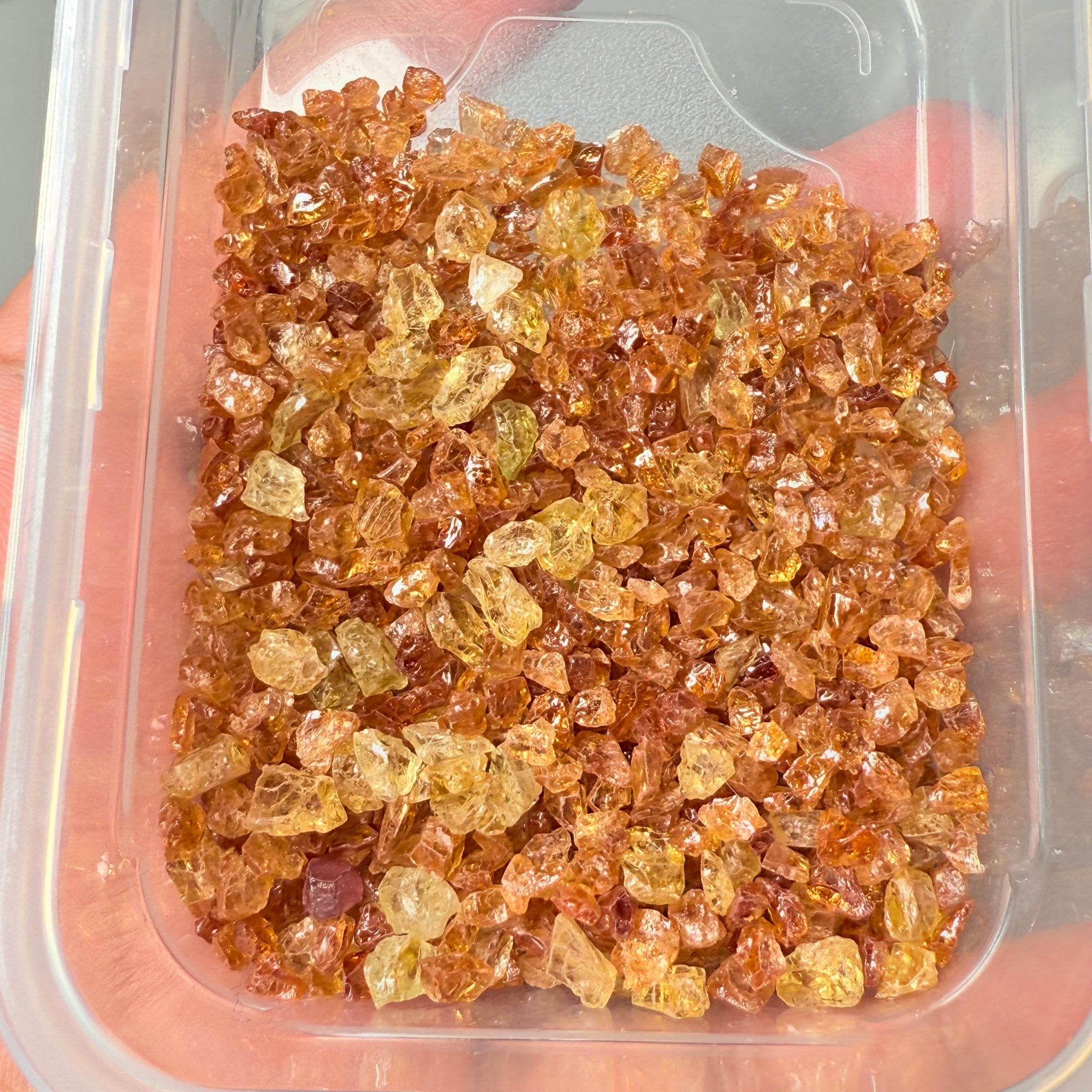 Yellow Grossular Garnet Lot, 67.50gm / 337.5ct, Merelani, Tanzania, Untreated Unheated, tiny melee rough, either do melee cuts or use in paintings, fish tank etc.