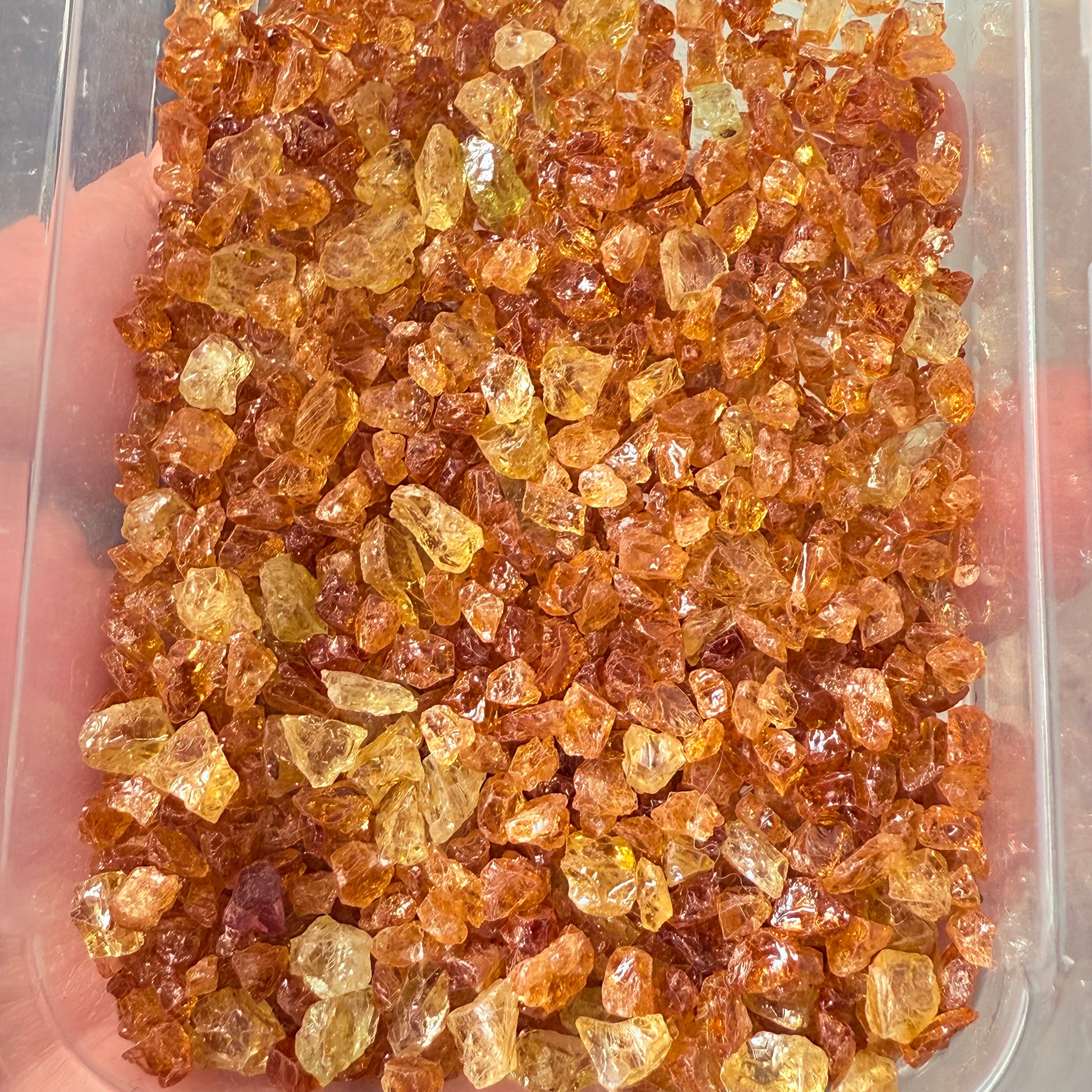 Yellow Grossular Garnet Lot, 67.50gm / 337.5ct, Merelani, Tanzania, Untreated Unheated, tiny melee rough, either do melee cuts or use in paintings, fish tank etc.