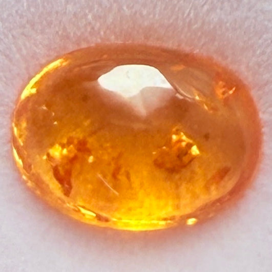 Mandarin Spessartite Cabochon, 1.98ct, Loliondo, Tanzania, Untreated Unheated