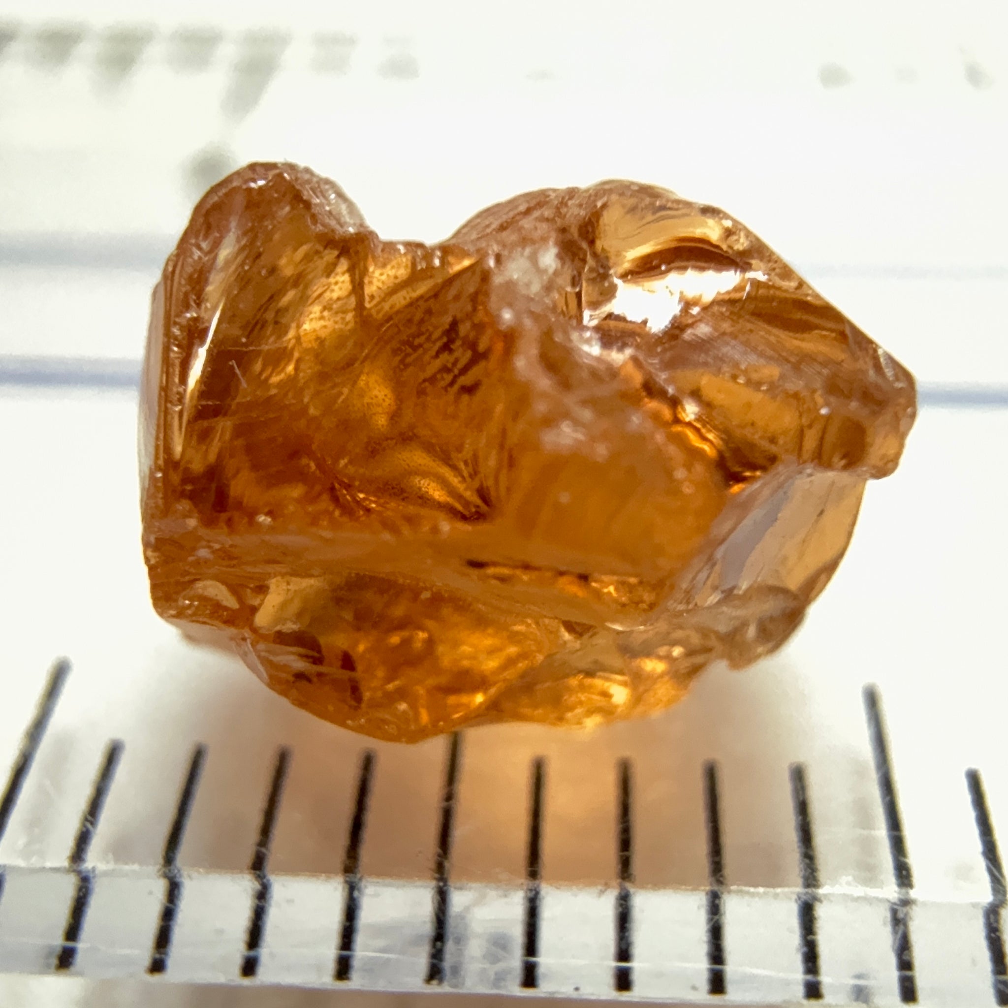 Malaya Garnet, 3.24ct, Tanzania, Untreated Unheated, veil and white spots so si