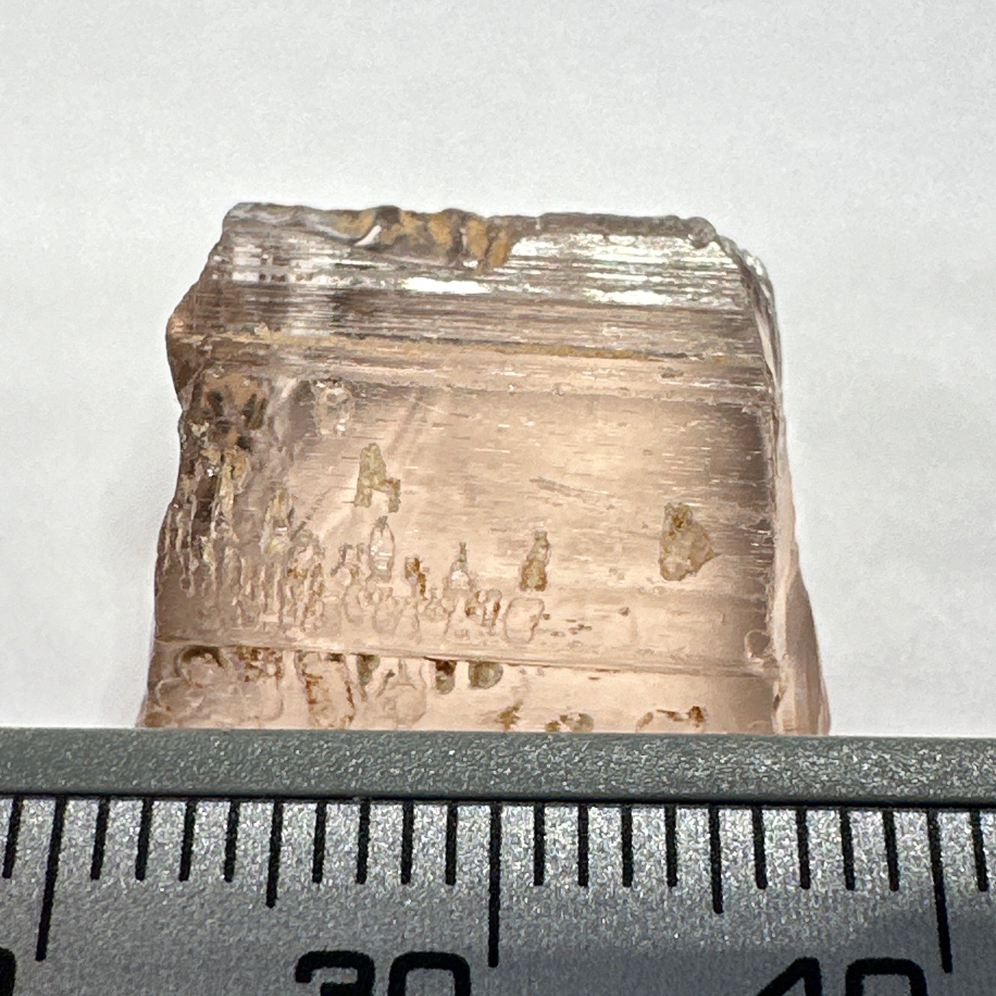 Peach Pink Scapolite, 21.31ct, Very Rare, Tanzania, Untreated Unheated, VVS-IF (flawless)