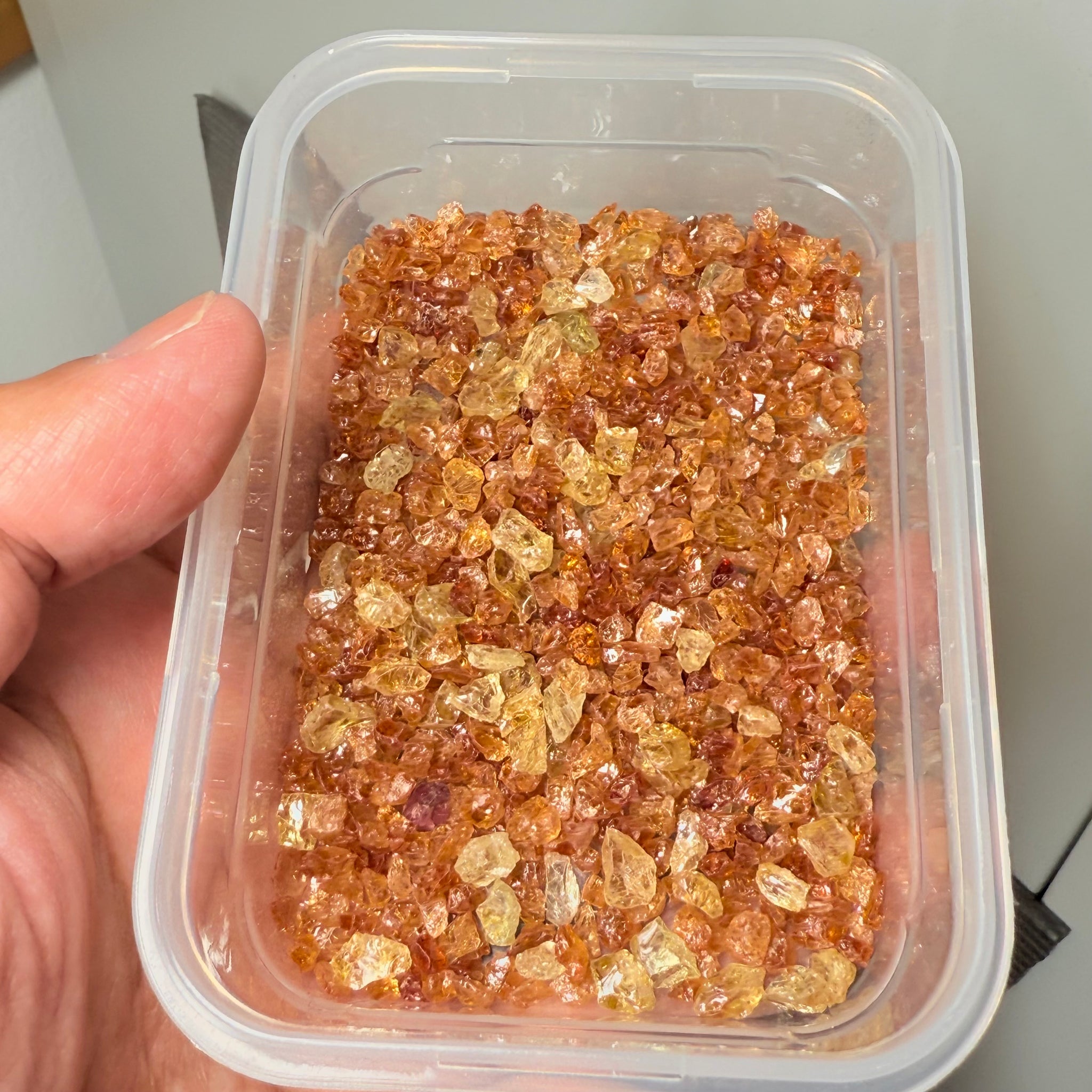 Yellow Grossular Garnet Lot, 67.50gm / 337.5ct, Merelani, Tanzania, Untreated Unheated, tiny melee rough, either do melee cuts or use in paintings, fish tank etc.