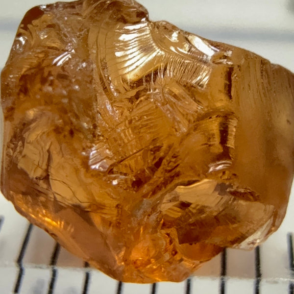Malaya Garnet, 3.24ct, Tanzania, Untreated Unheated, veil and white spots so si