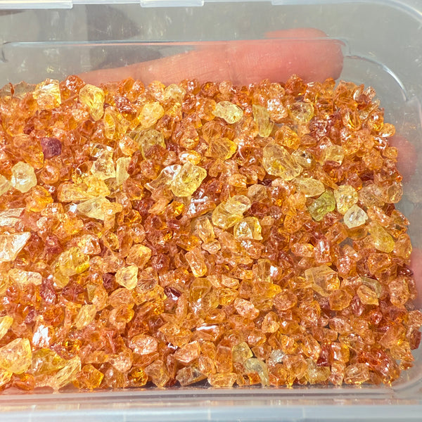 Yellow Grossular Garnet Lot, 67.50gm / 337.5ct, Merelani, Tanzania, Untreated Unheated, tiny melee rough, either do melee cuts or use in paintings, fish tank etc.