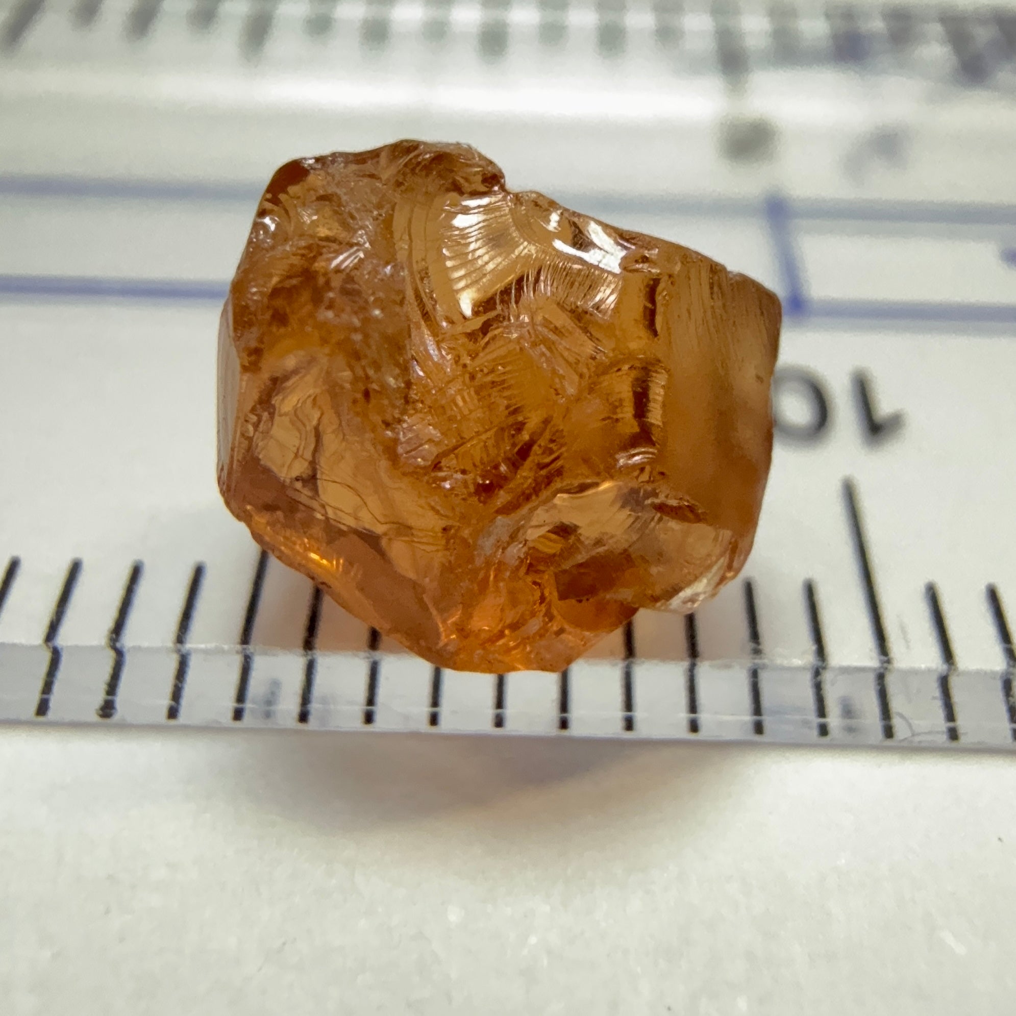Malaya Garnet, 3.24ct, Tanzania, Untreated Unheated, veil and white spots so si