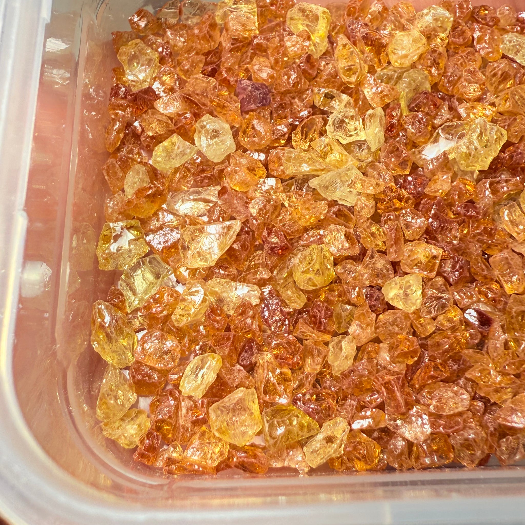 Yellow Grossular Garnet Lot, 67.50gm / 337.5ct, Merelani, Tanzania, Untreated Unheated, tiny melee rough, either do melee cuts or use in paintings, fish tank etc.