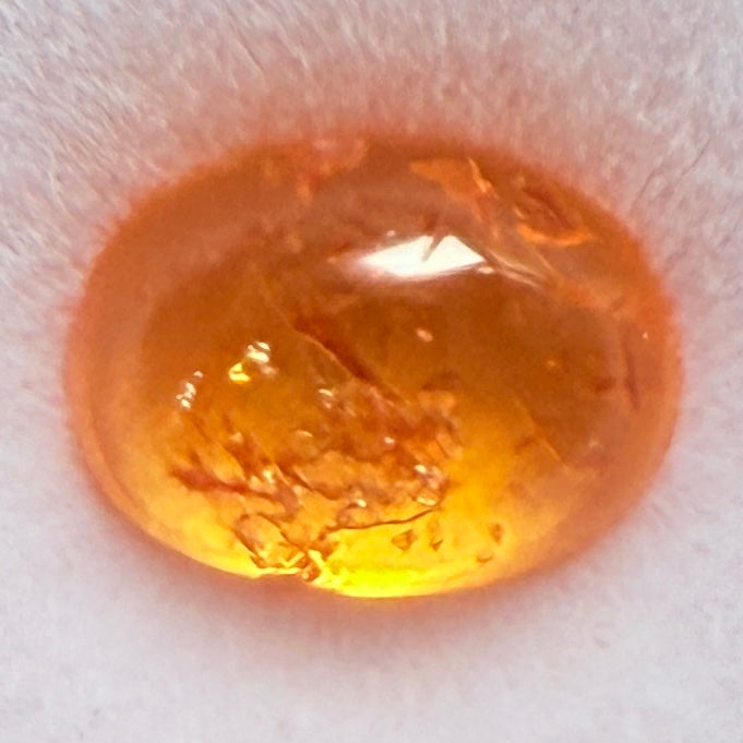 Mandarin Spessartite Cabochon, 2.00ct, Loliondo, Tanzania, Untreated Unheated