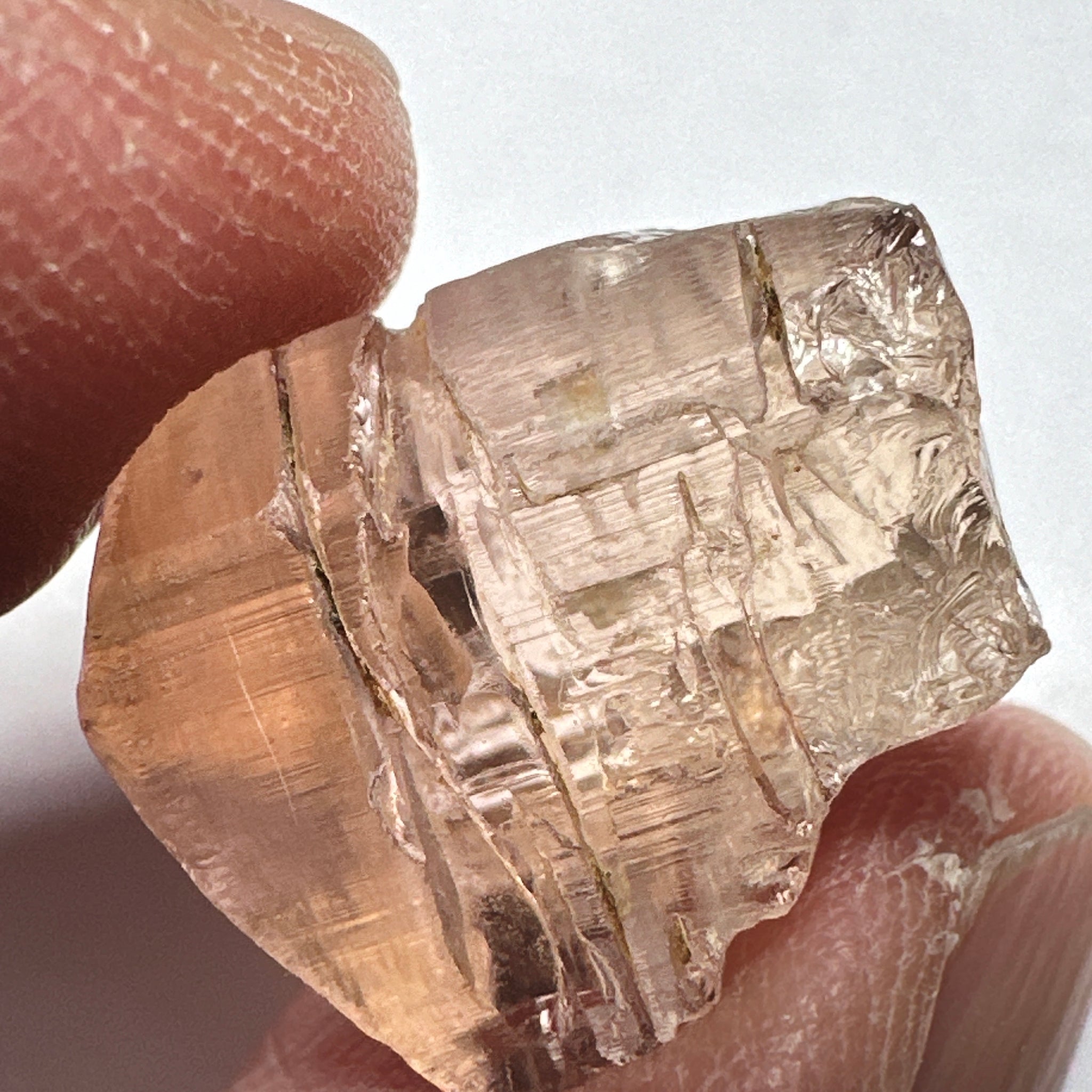 Peach Pink Scapolite, 23.82ct, Very Rare, Tanzania, Untreated Unheated, VVS-IF (flawless)