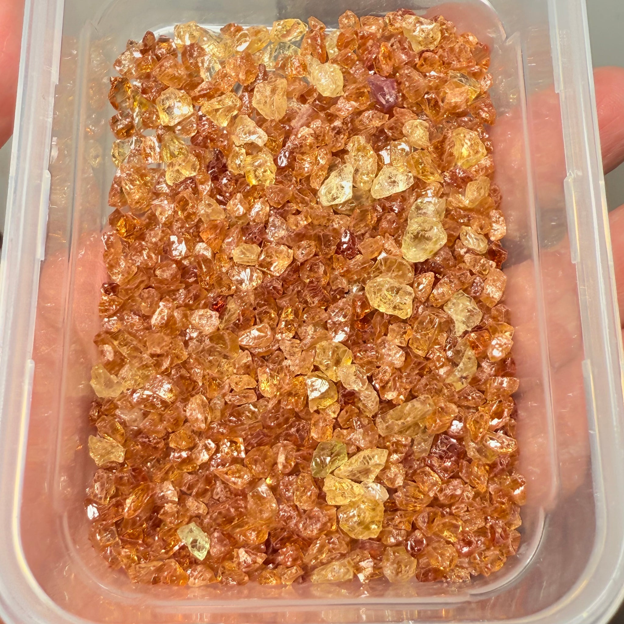 Yellow Grossular Garnet Lot, 67.50gm / 337.5ct, Merelani, Tanzania, Untreated Unheated, tiny melee rough, either do melee cuts or use in paintings, fish tank etc.