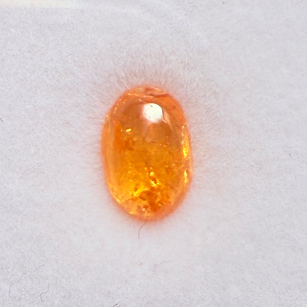 Mandarin Spessartite Cabochon, 1.46ct, Loliondo, Tanzania, Untreated Unheated