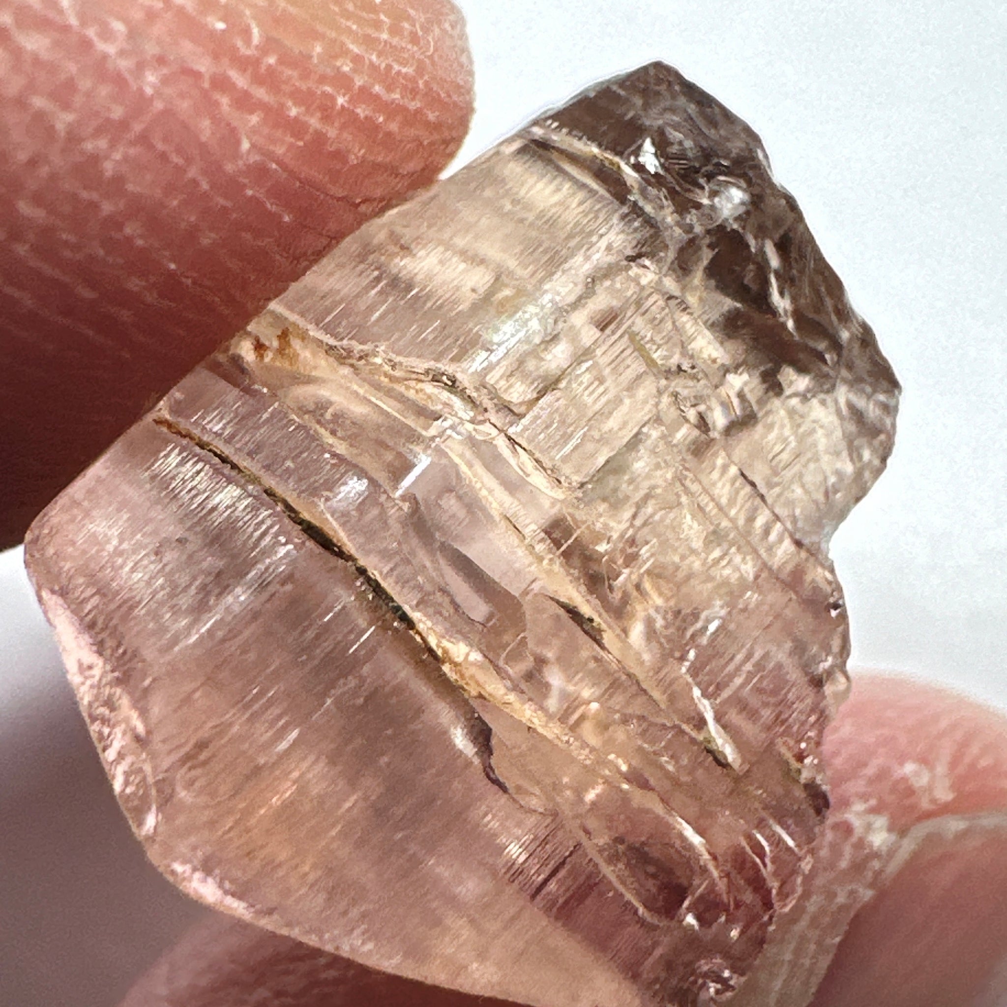 Peach Pink Scapolite, 23.82ct, Very Rare, Tanzania, Untreated Unheated, VVS-IF (flawless)