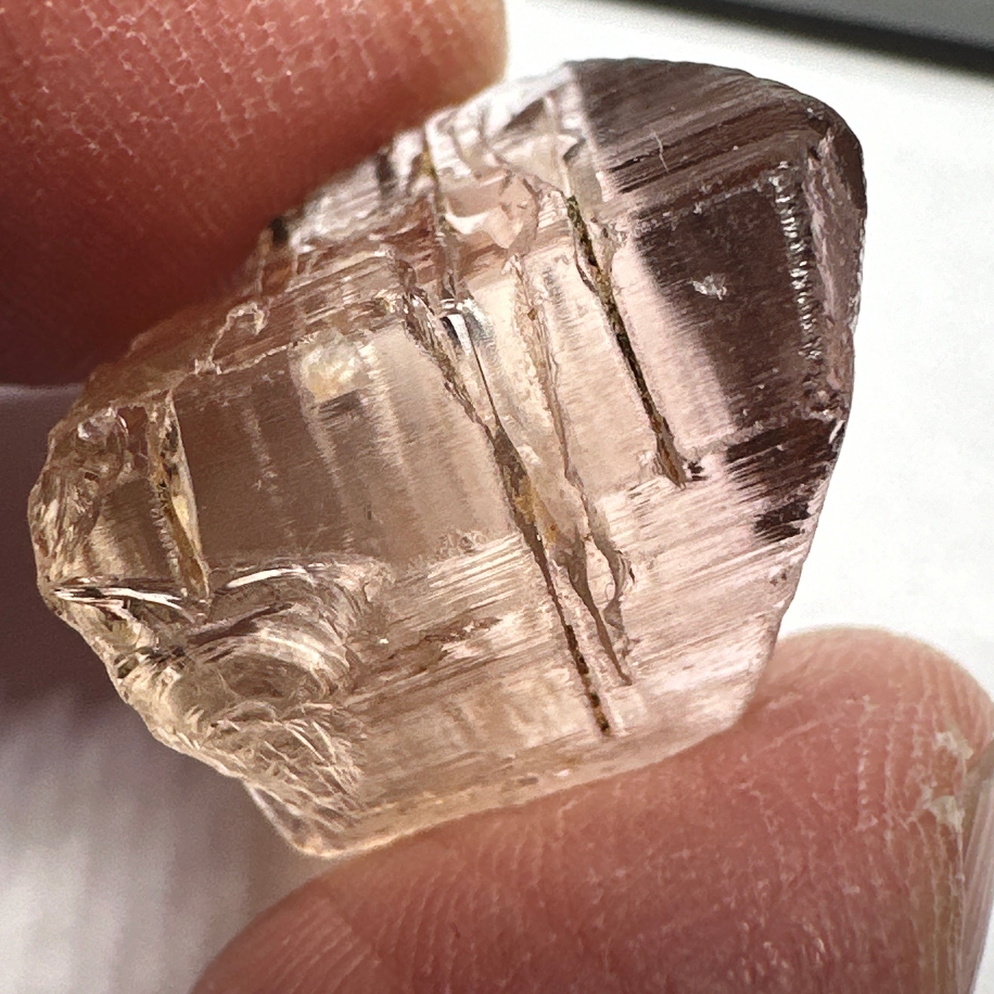 Peach Pink Scapolite, 23.82ct, Very Rare, Tanzania, Untreated Unheated, VVS-IF (flawless)