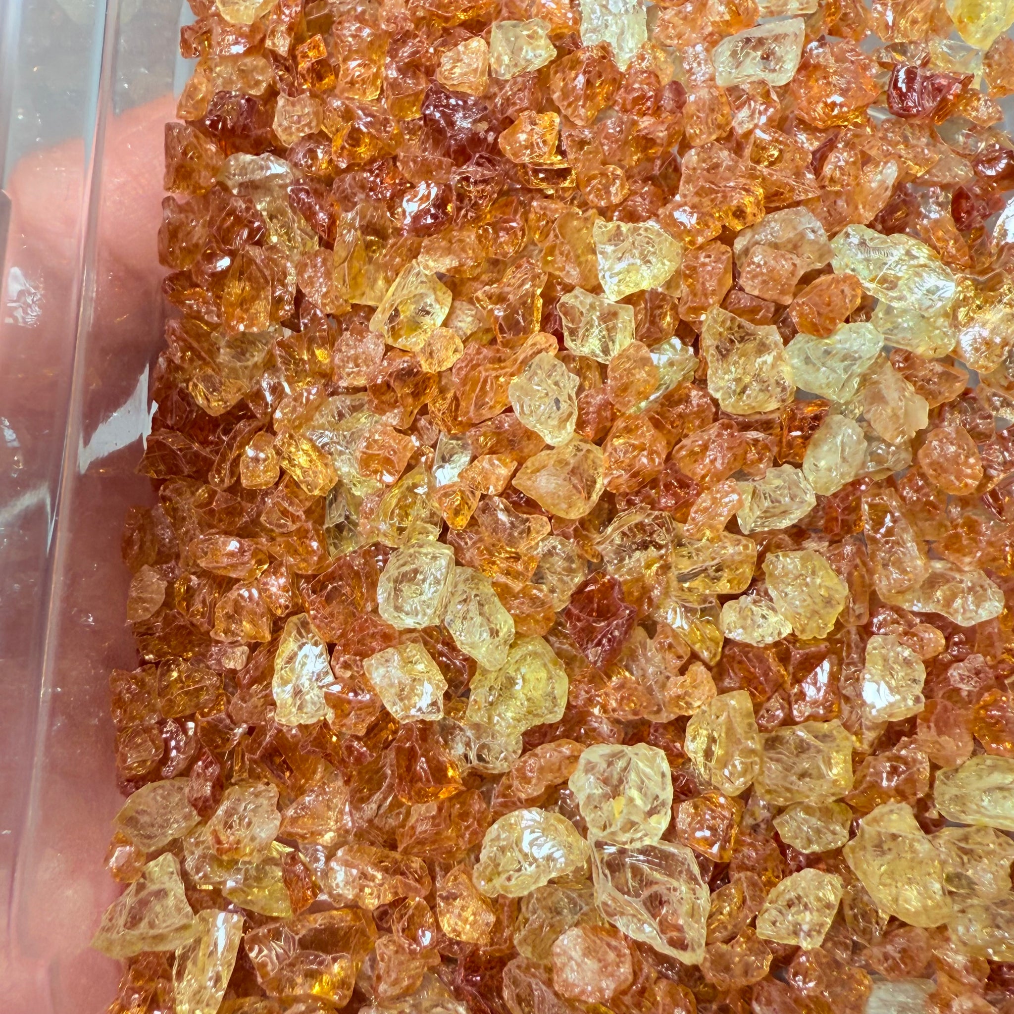 Yellow Grossular Garnet Lot, 68.80gm / 344ct, Merelani, Tanzania, Untreated Unheated, tiny melee rough, either do melee cuts or use in paintings, fish tank etc.