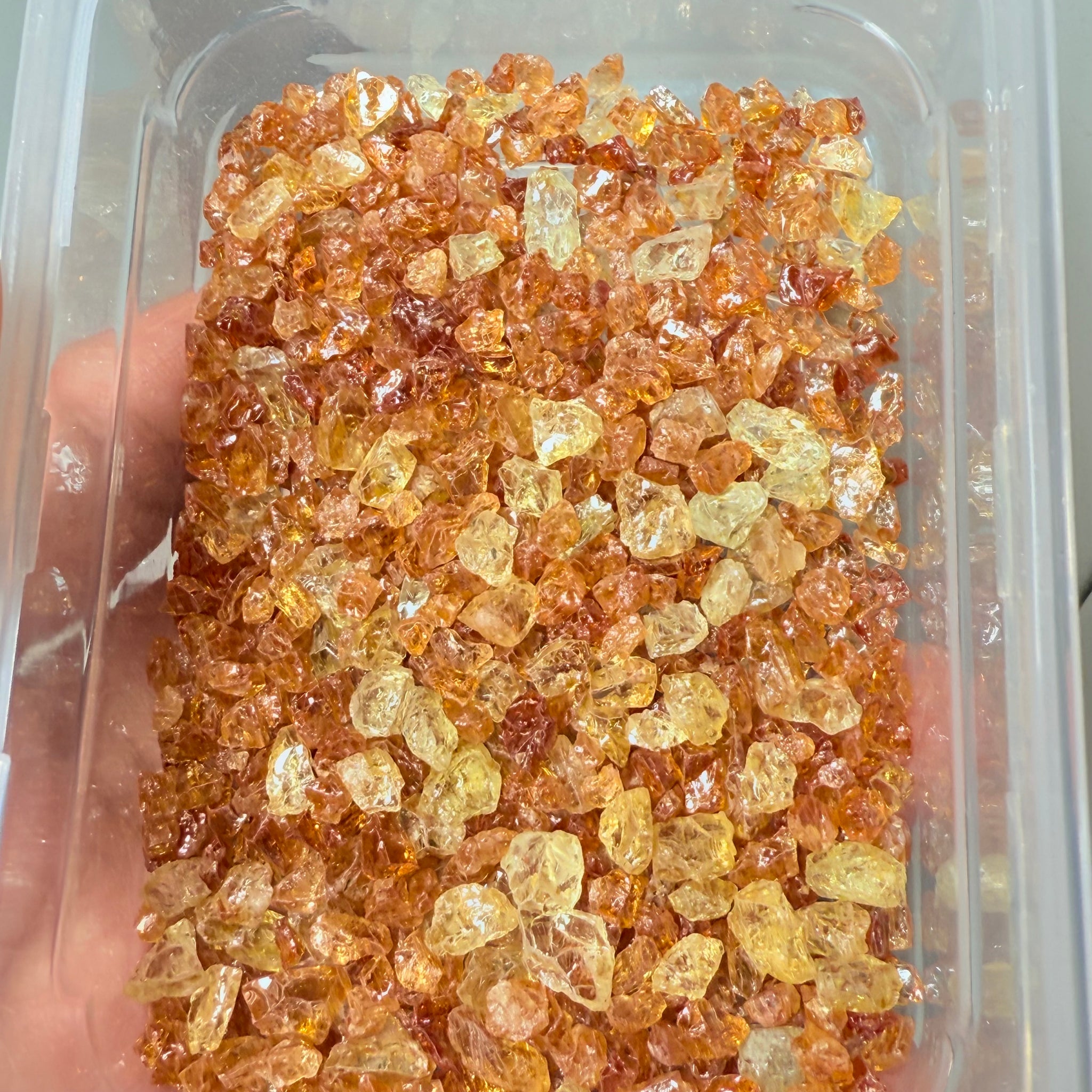 Yellow Grossular Garnet Lot, 68.80gm / 344ct, Merelani, Tanzania, Untreated Unheated, tiny melee rough, either do melee cuts or use in paintings, fish tank etc.