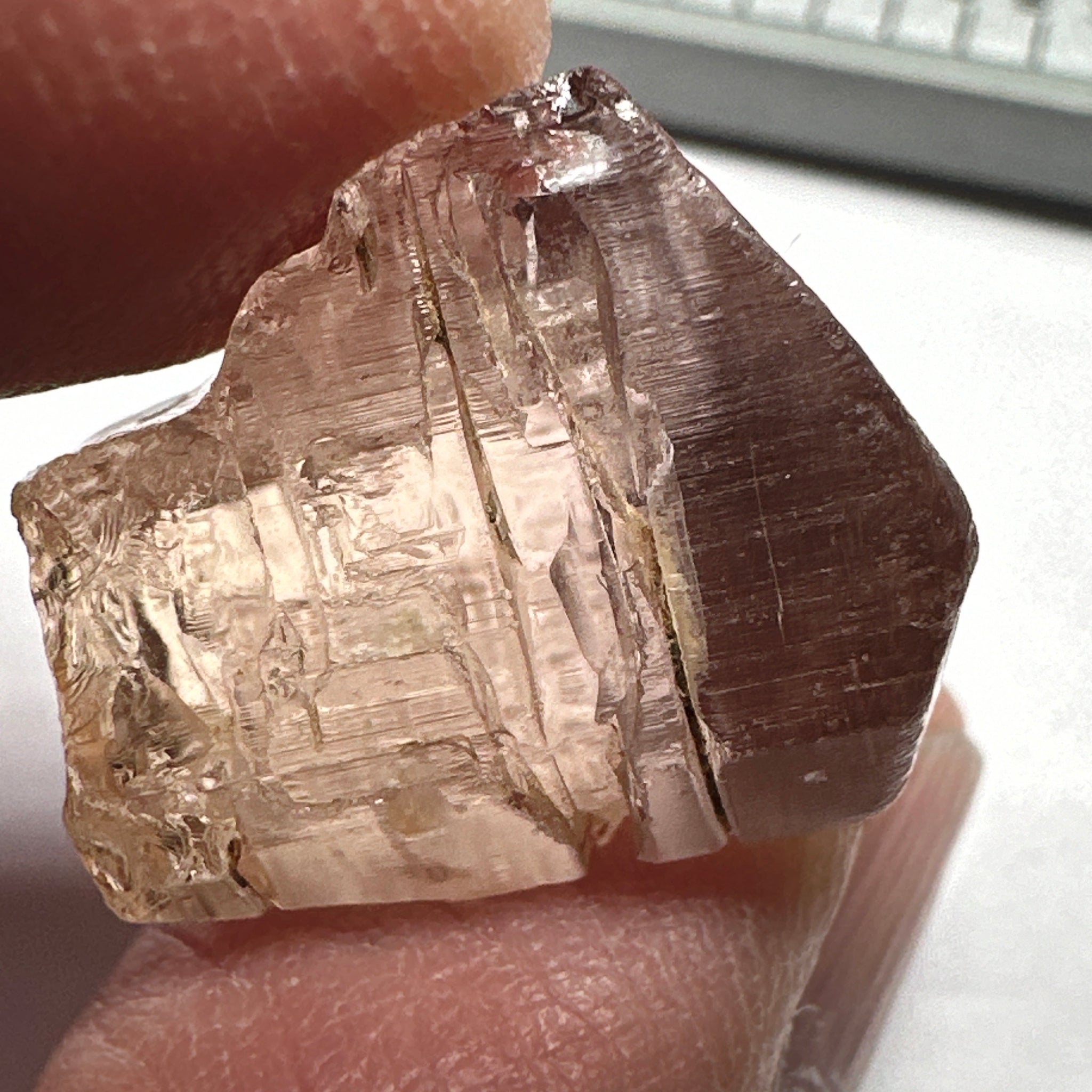 Peach Pink Scapolite, 23.82ct, Very Rare, Tanzania, Untreated Unheated, VVS-IF (flawless)