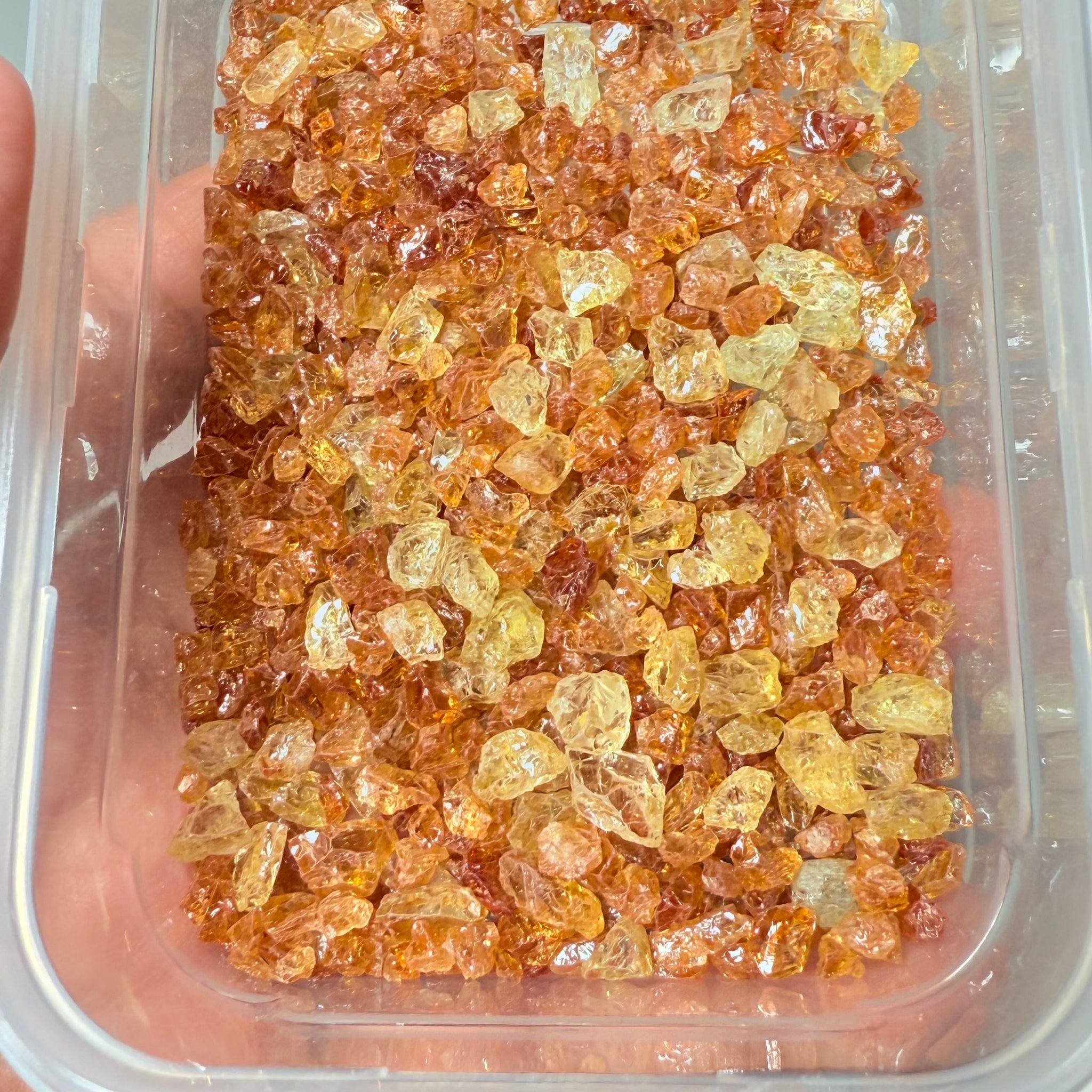 Yellow Grossular Garnet Lot, 68.80gm / 344ct, Merelani, Tanzania, Untreated Unheated, tiny melee rough, either do melee cuts or use in paintings, fish tank etc.