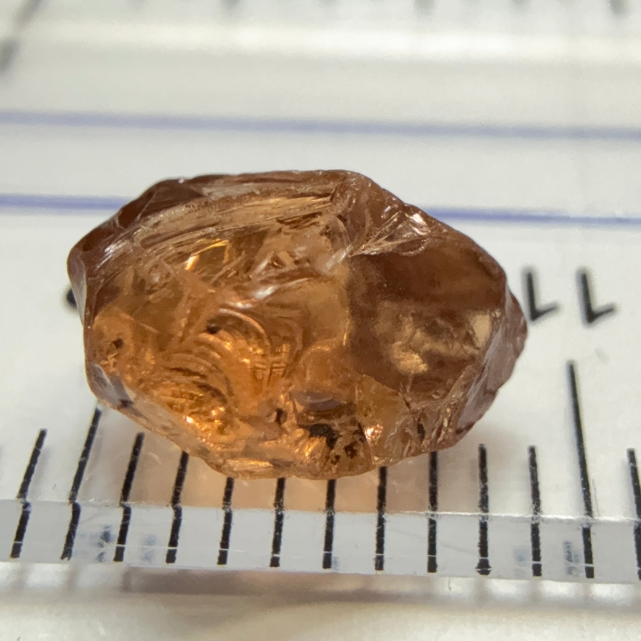 Malaya Garnet, 2.43ct, Tanzania, Untreated Unheated, a few scattered tiny white spots