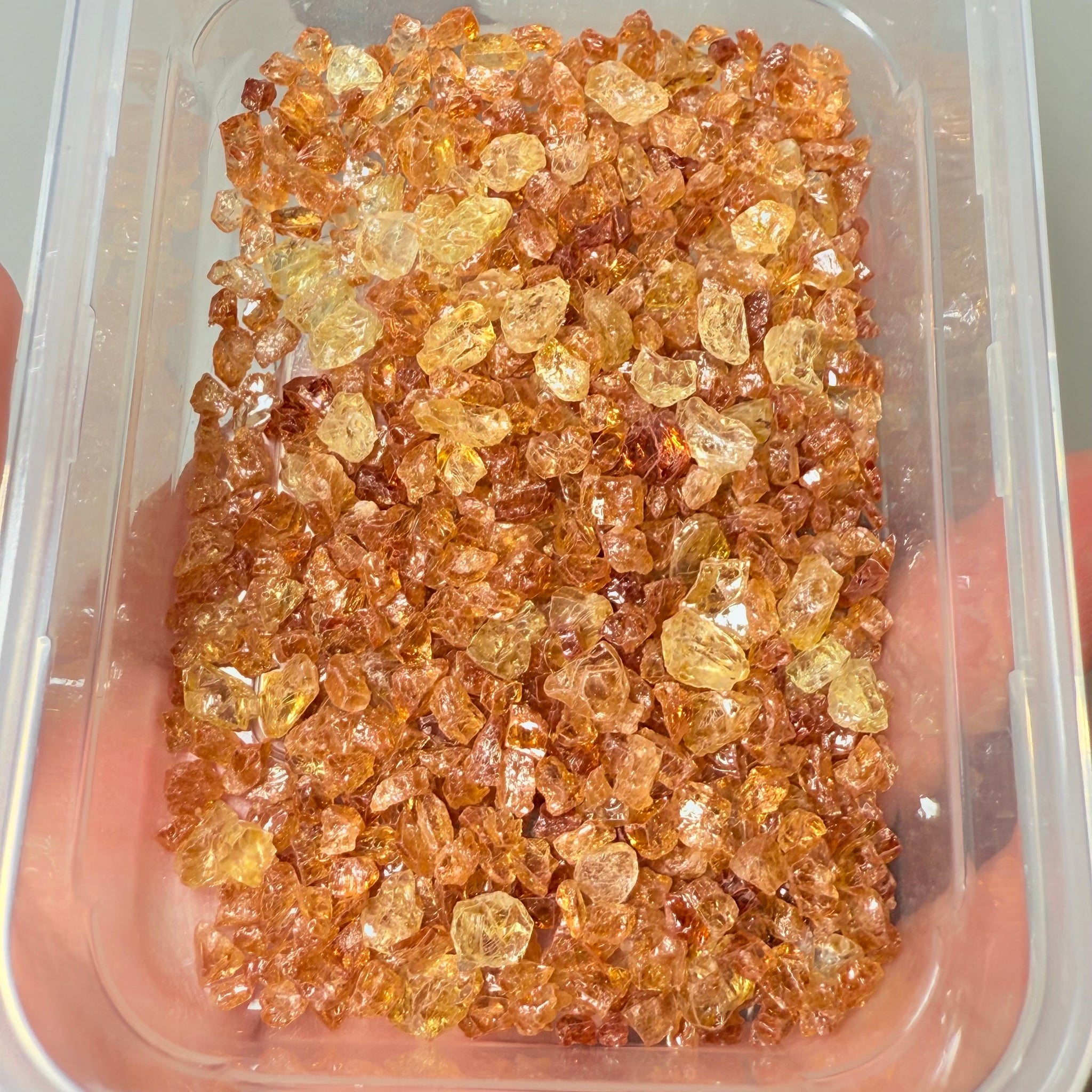 Yellow Grossular Garnet Lot, 64.30gm / 321.5ct, Merelani, Tanzania, Untreated Unheated, tiny melee rough, either do melee cuts or use in paintings, fish tank etc.