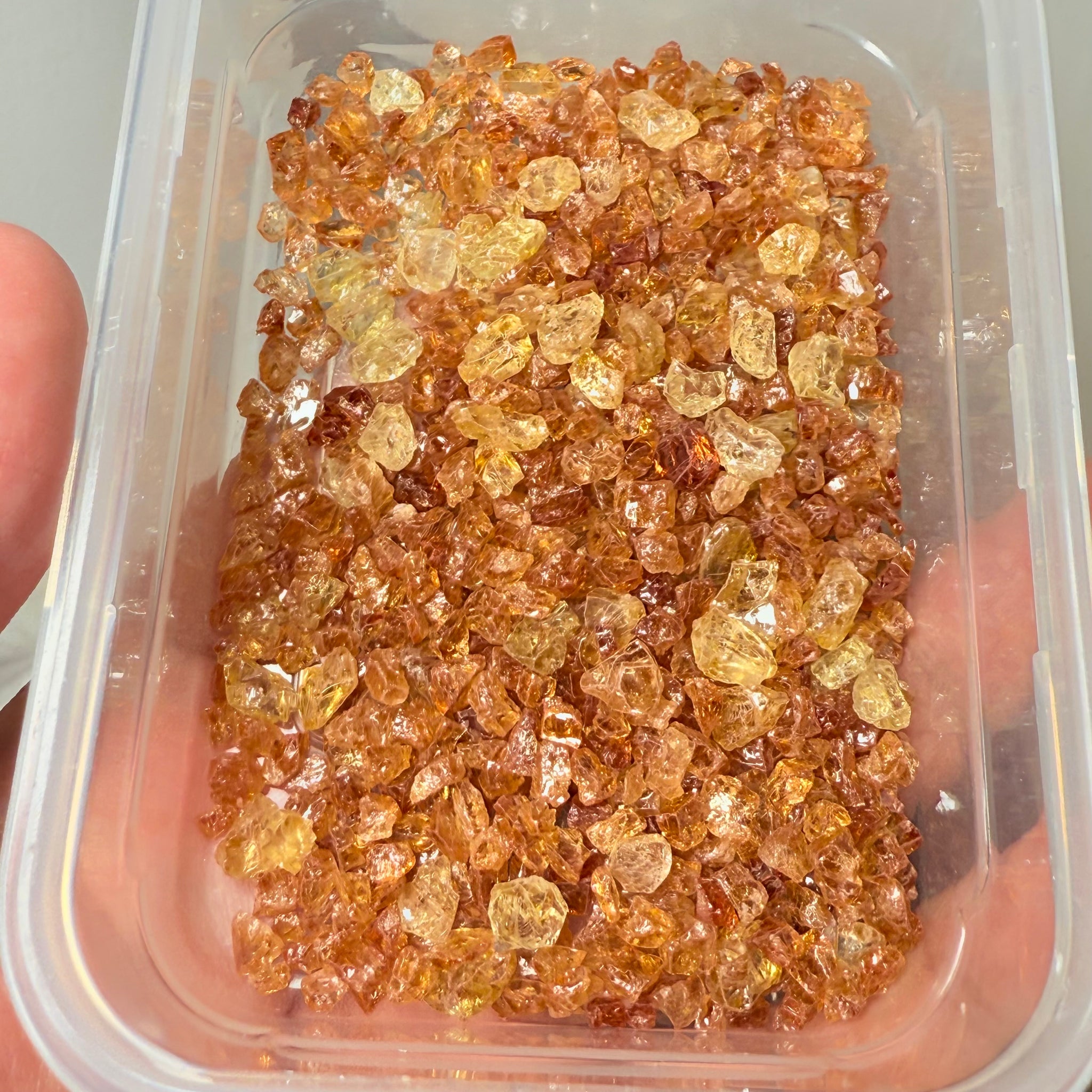 Yellow Grossular Garnet Lot, 64.30gm / 321.5ct, Merelani, Tanzania, Untreated Unheated, tiny melee rough, either do melee cuts or use in paintings, fish tank etc.