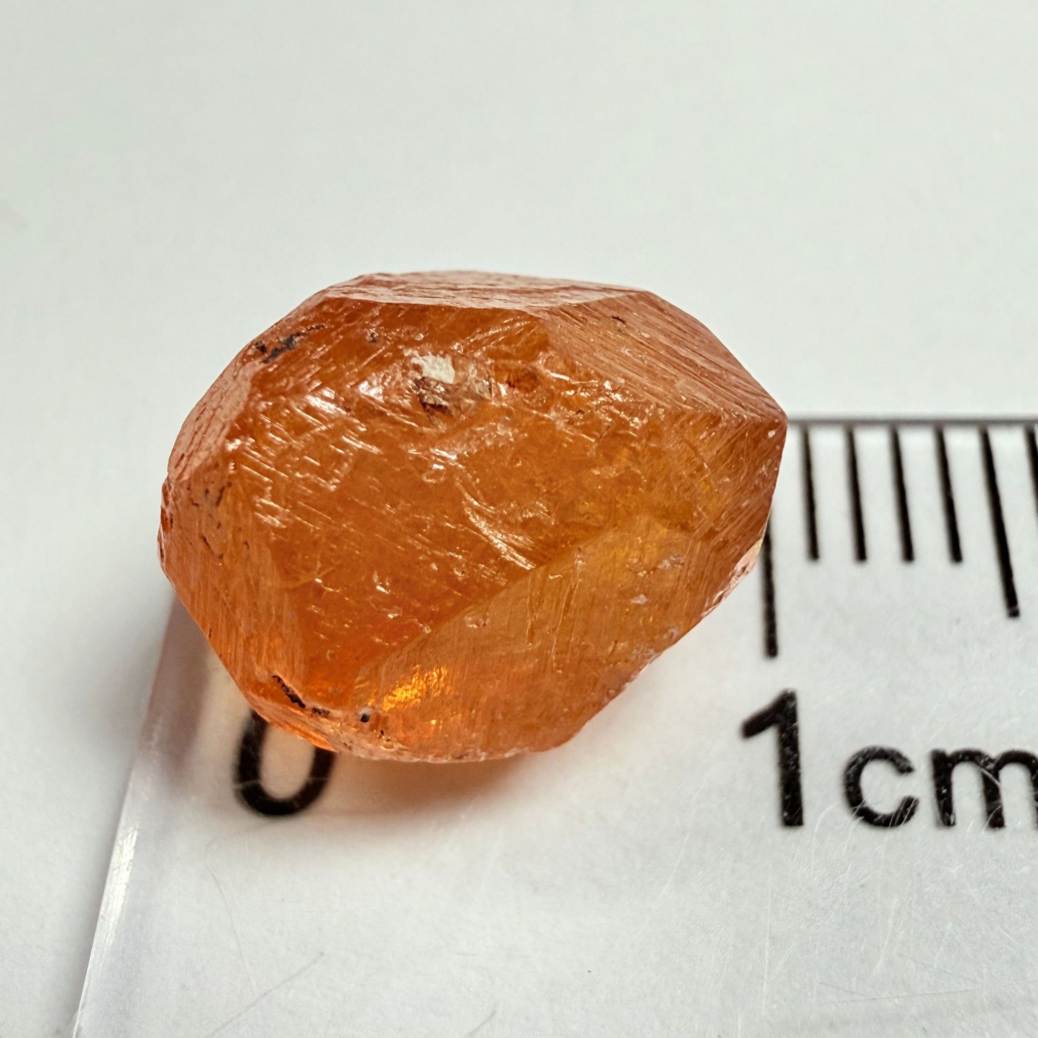 Mandarin Spessartite Garnet Crystal, 8.36ct, Loliondo, Tanzania, Untreated Unheated