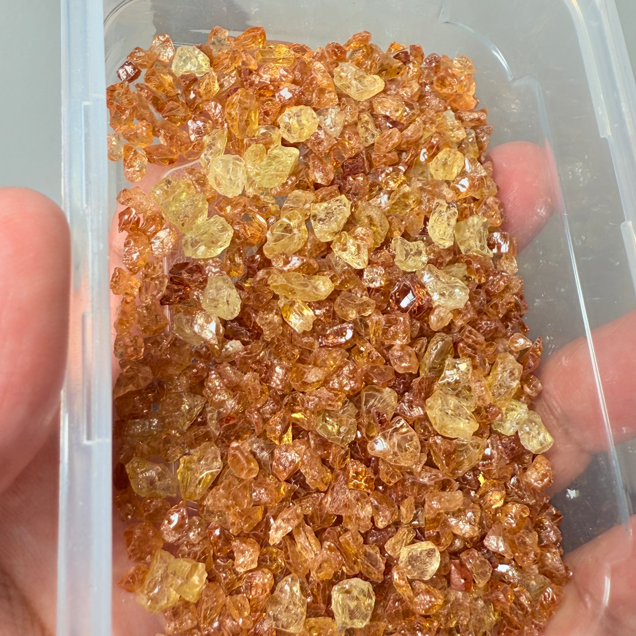 Yellow Grossular Garnet Lot, 64.30gm / 321.5ct, Merelani, Tanzania, Untreated Unheated, tiny melee rough, either do melee cuts or use in paintings, fish tank etc.