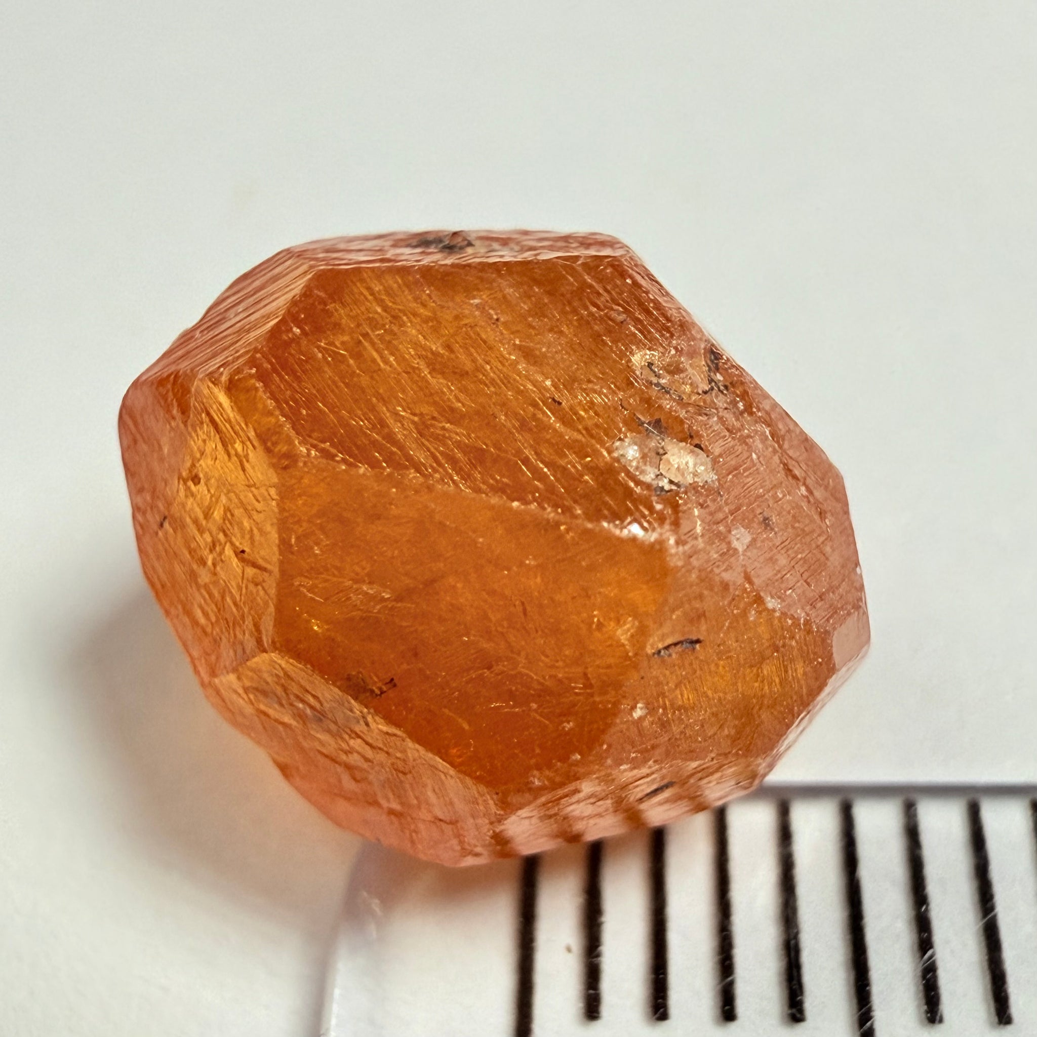 Mandarin Spessartite Garnet Crystal, 8.36ct, Loliondo, Tanzania, Untreated Unheated
