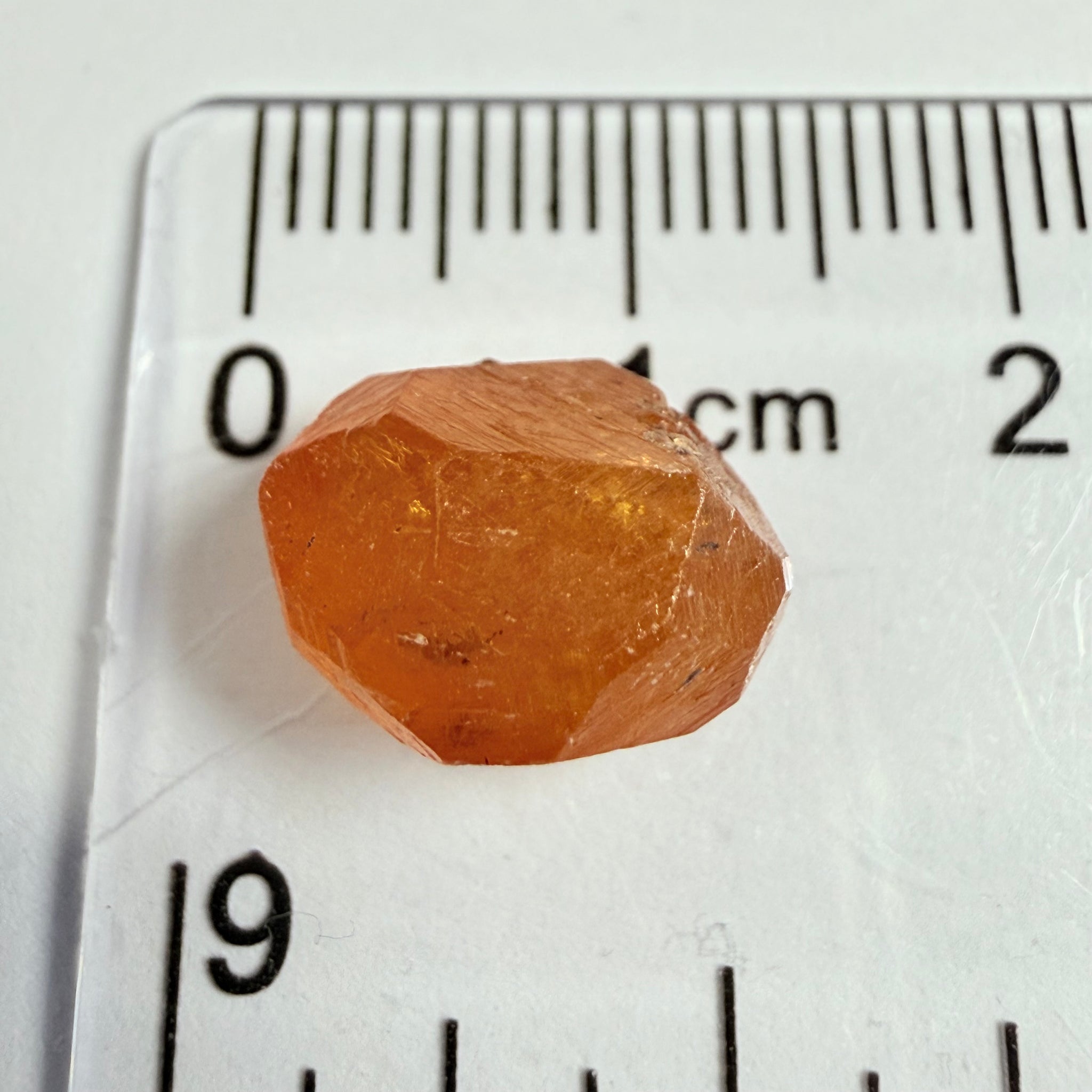Mandarin Spessartite Garnet Crystal, 8.36ct, Loliondo, Tanzania, Untreated Unheated