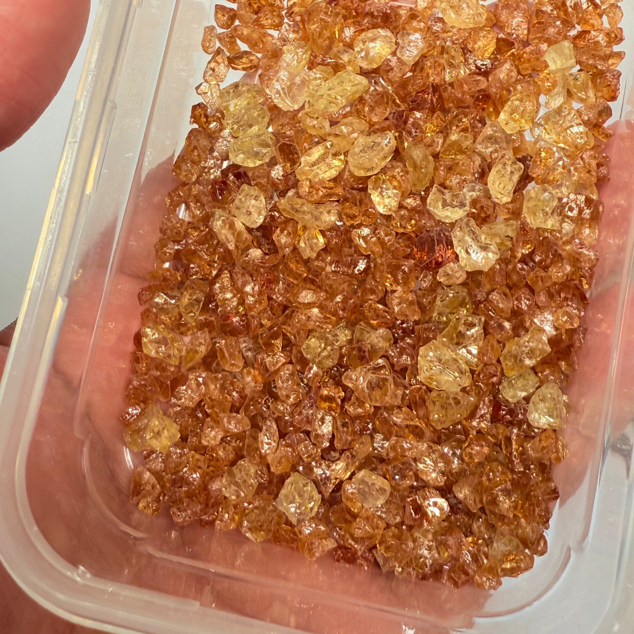 Yellow Grossular Garnet Lot, 64.30gm / 321.5ct, Merelani, Tanzania, Untreated Unheated, tiny melee rough, either do melee cuts or use in paintings, fish tank etc.