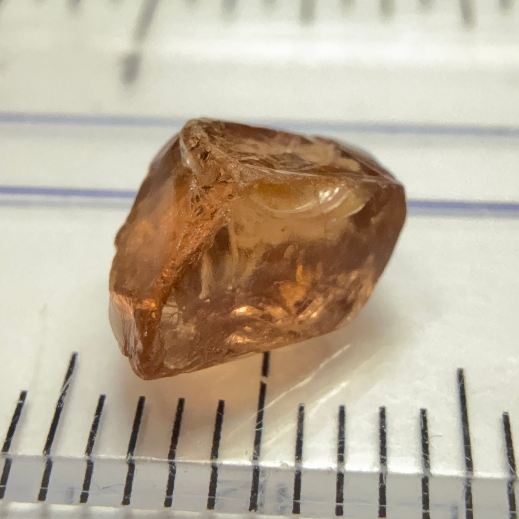 Malaya Garnet, 2.43ct, Tanzania, Untreated Unheated, a few scattered tiny white spots