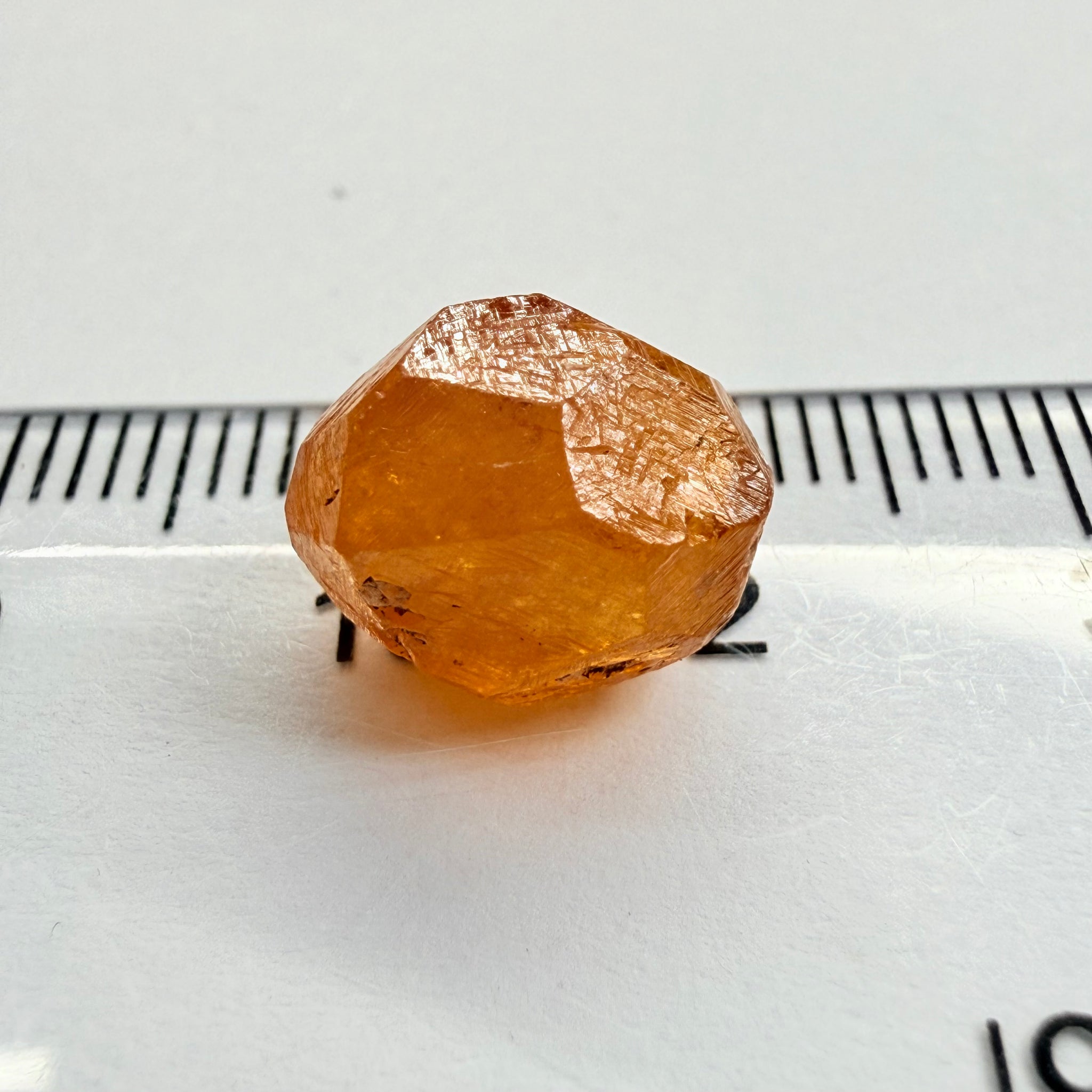 Mandarin Spessartite Garnet Crystal, 8.36ct, Loliondo, Tanzania, Untreated Unheated