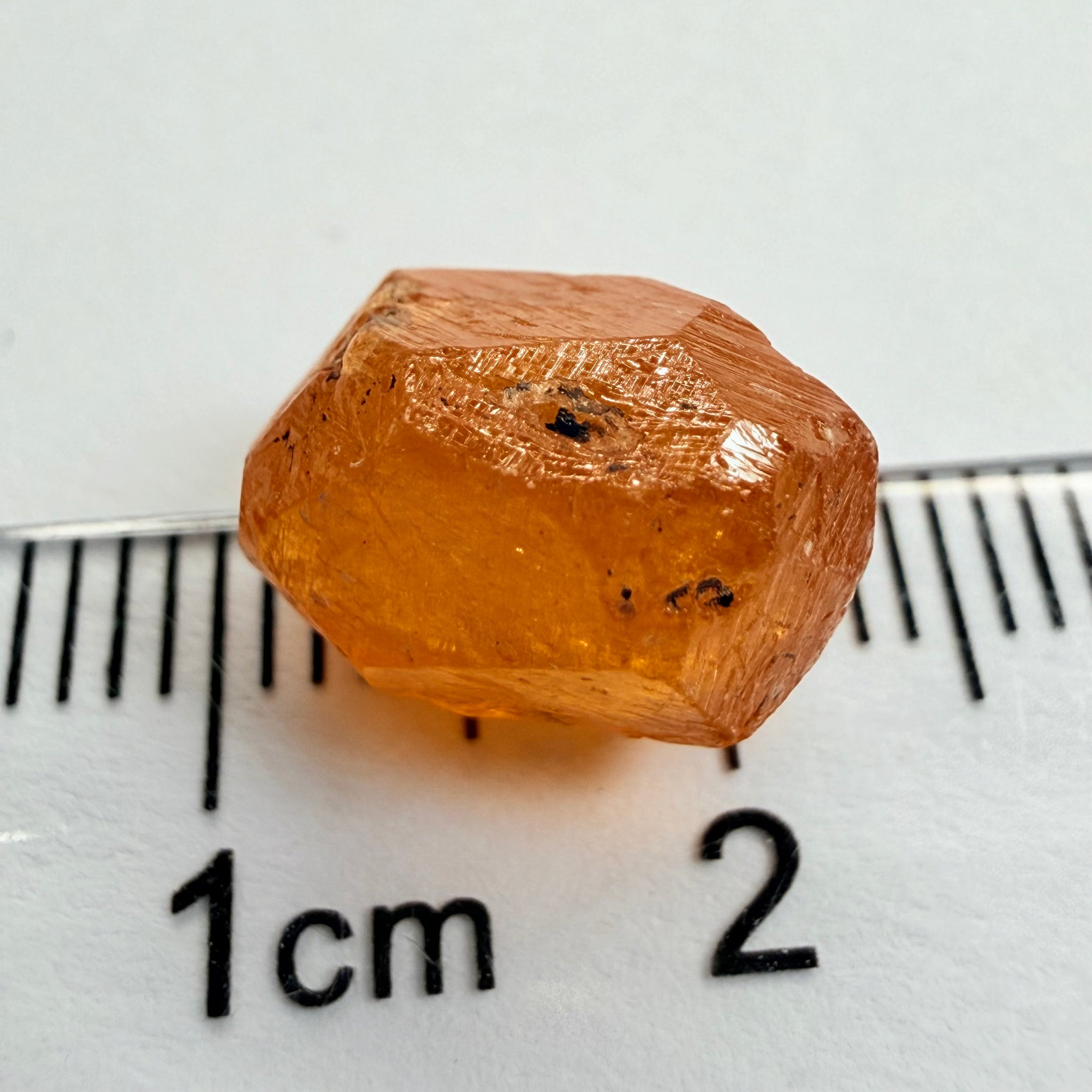 Mandarin Spessartite Garnet Crystal, 8.36ct, Loliondo, Tanzania, Untreated Unheated