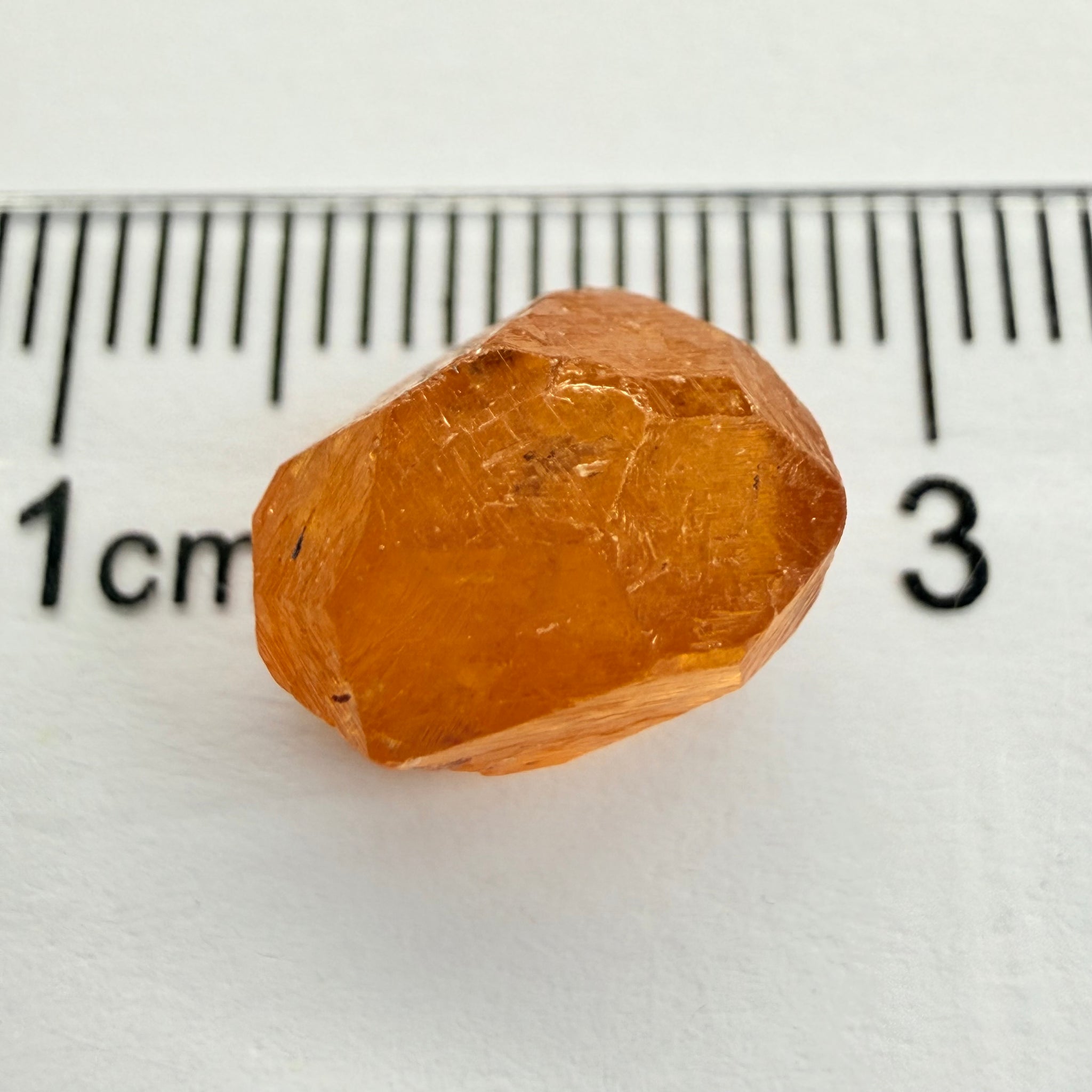 Mandarin Spessartite Garnet Crystal, 8.36ct, Loliondo, Tanzania, Untreated Unheated