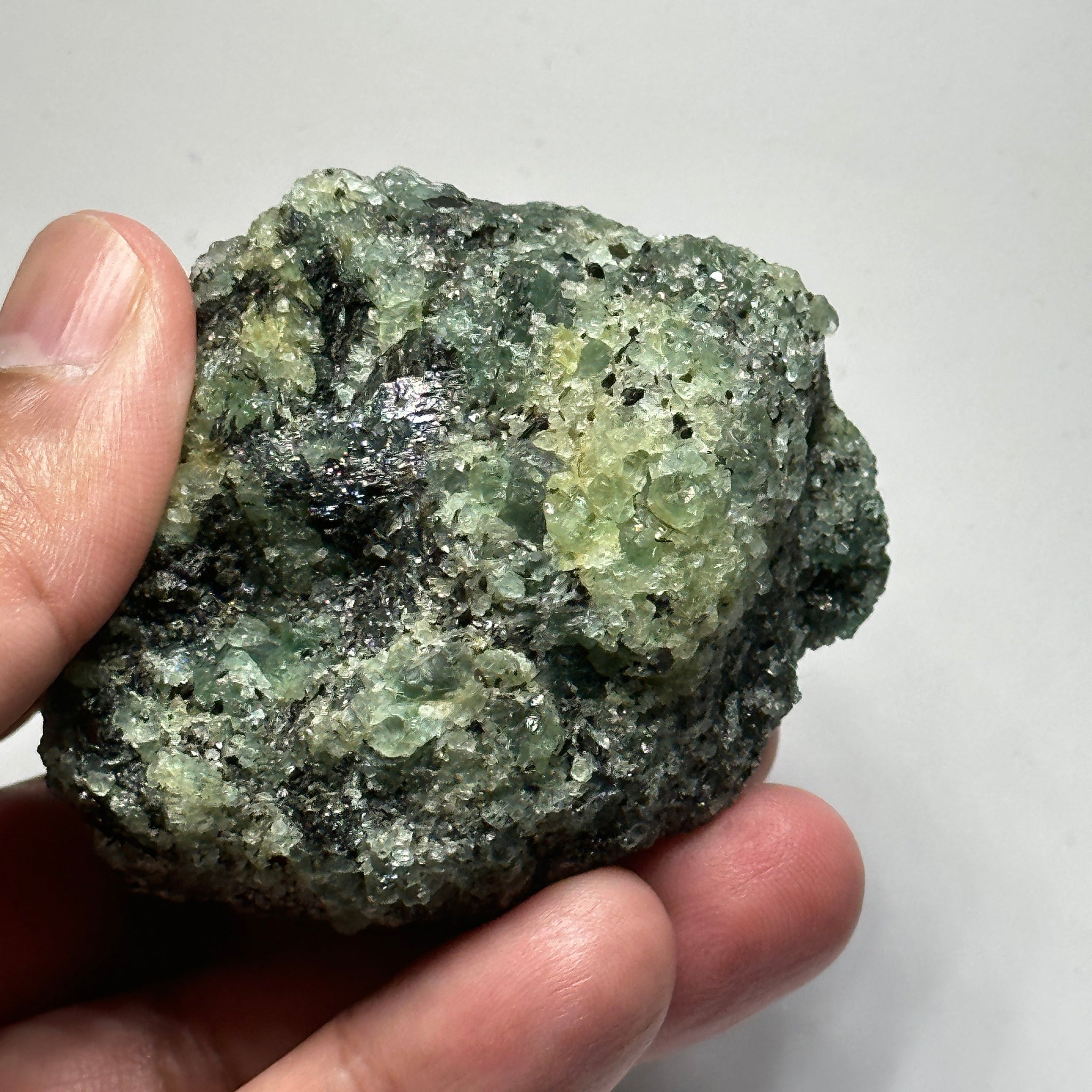 Emerald on Matrix, 170gm, Tanzania, Untreated Unheated, No Oil. 67.7 x 57 x 48.3mm.