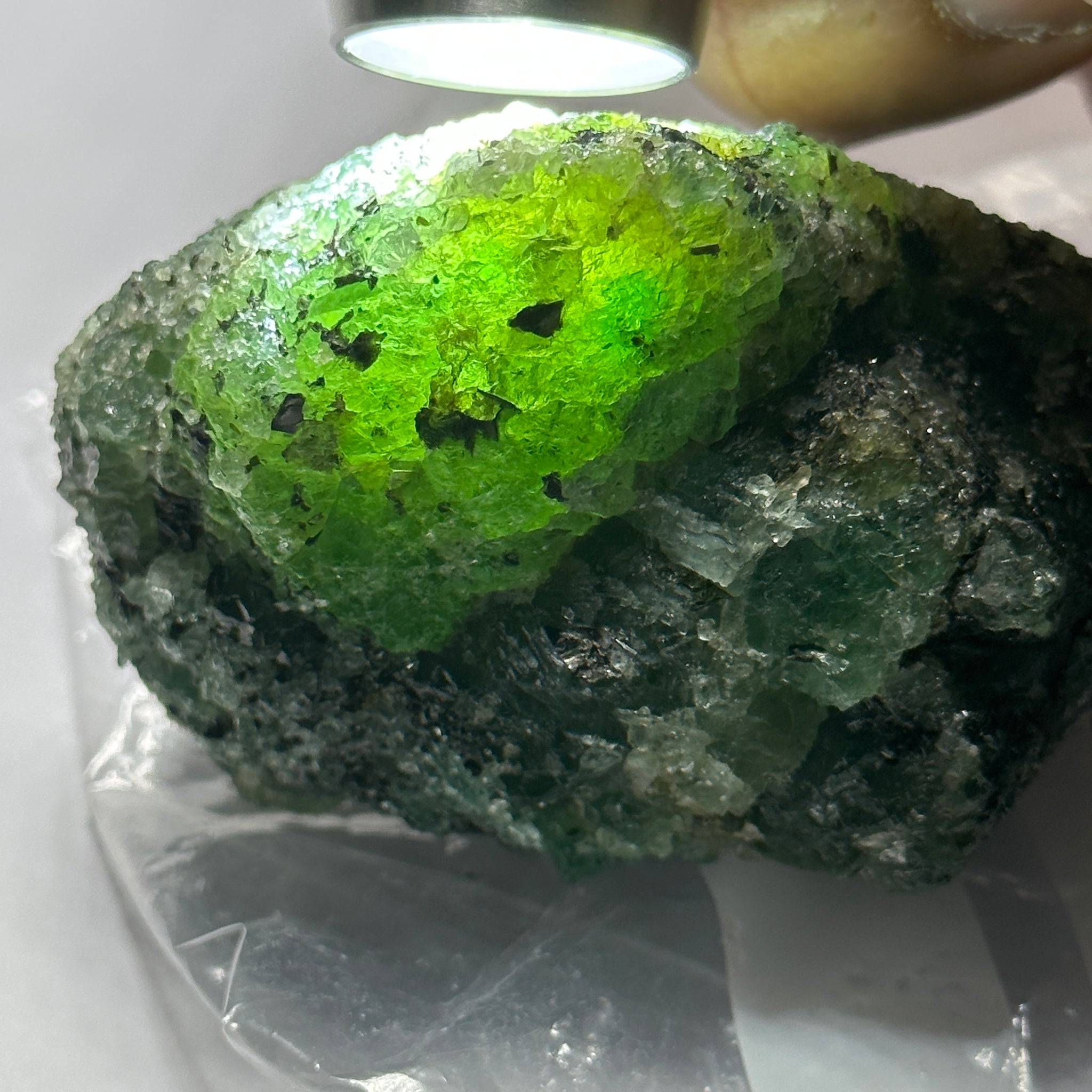Emerald on Matrix, 170gm, Tanzania, Untreated Unheated, No Oil. 67.7 x 57 x 48.3mm.