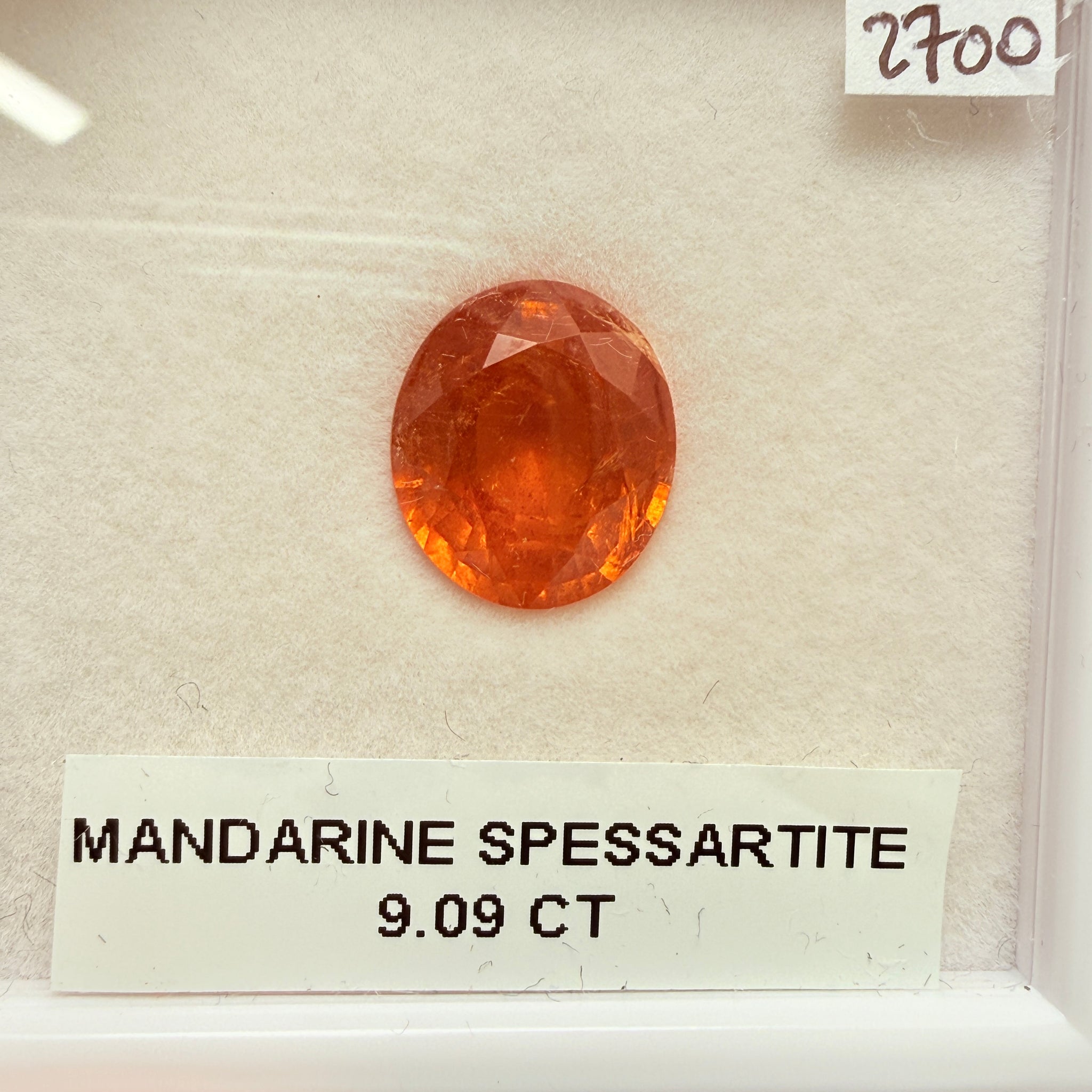 Mandarin Spessartite Garnet, 9.09ct, Untreated Unheated. 12.8 x 11.2 x 6.8mm