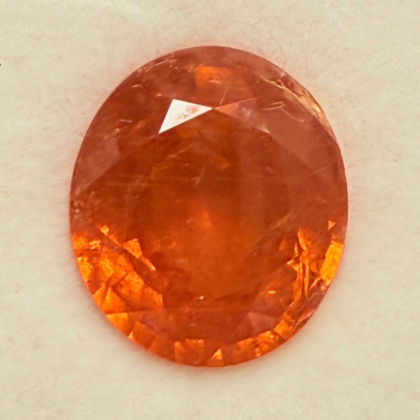Mandarin Spessartite Garnet, 9.09ct, Untreated Unheated. 12.8 x 11.2 x 6.8mm