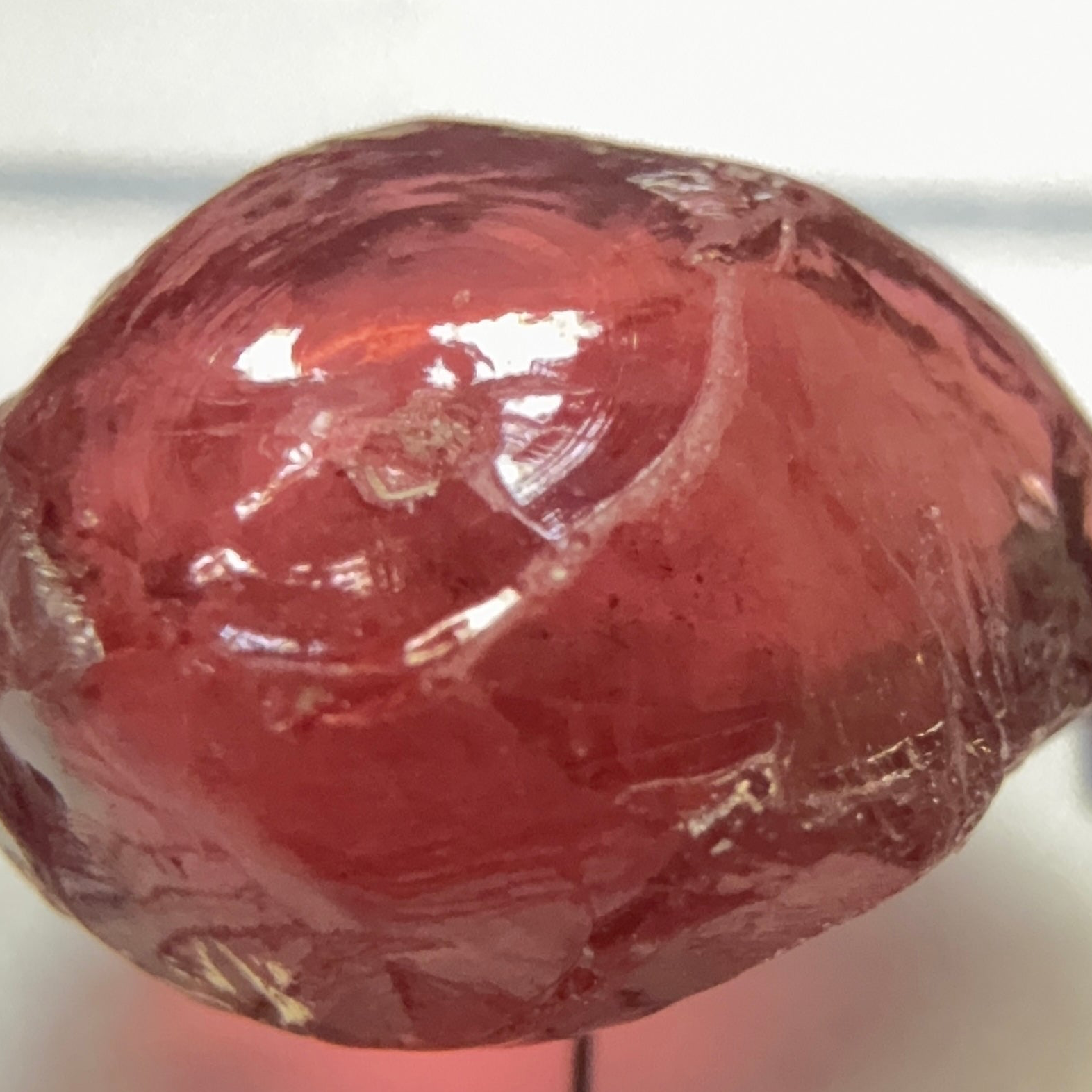 Rhodolite Garnet, 3.26ct, Tanzania, Untreated Unheated, slightly silky and a small inclusion coming in on the outside