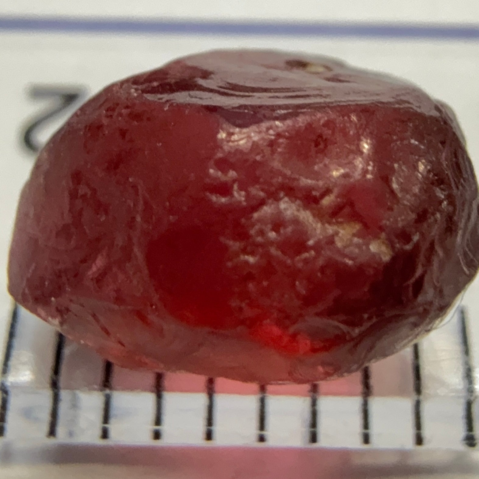 Rhodolite Garnet, 3.26ct, Tanzania, Untreated Unheated, slightly silky and a small inclusion coming in on the outside