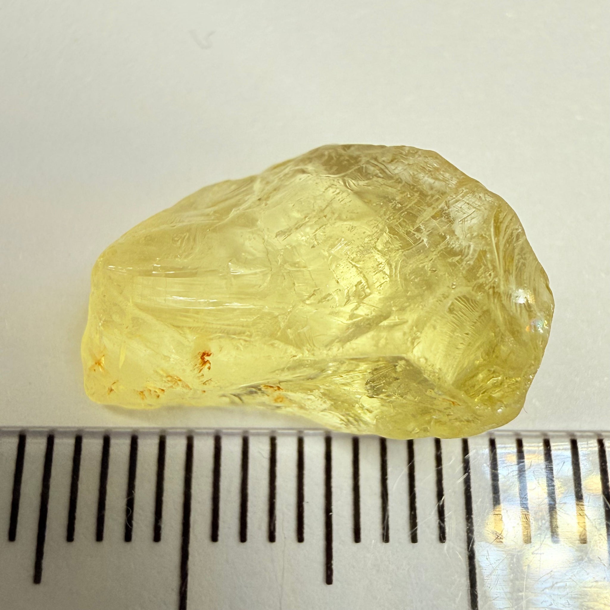 Danburite, 8.28ct, Tanzania, Untreated Unheated, fine needles inside, slightly flattish shape