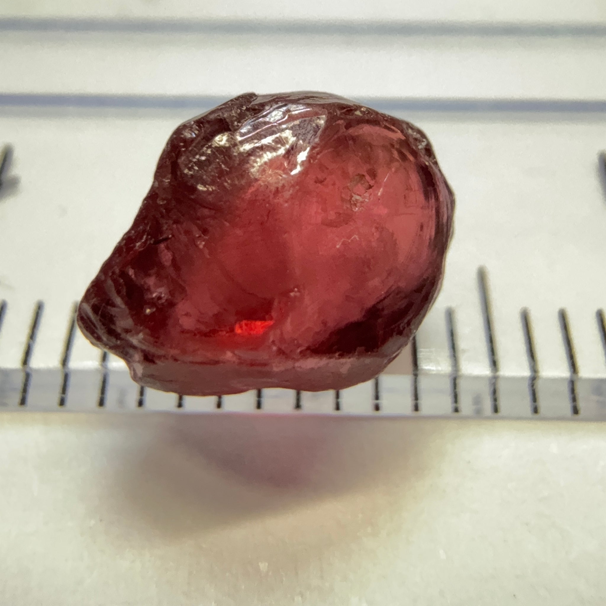 Rhodolite Garnet, 3.26ct, Tanzania, Untreated Unheated, slightly silky and a small inclusion coming in on the outside