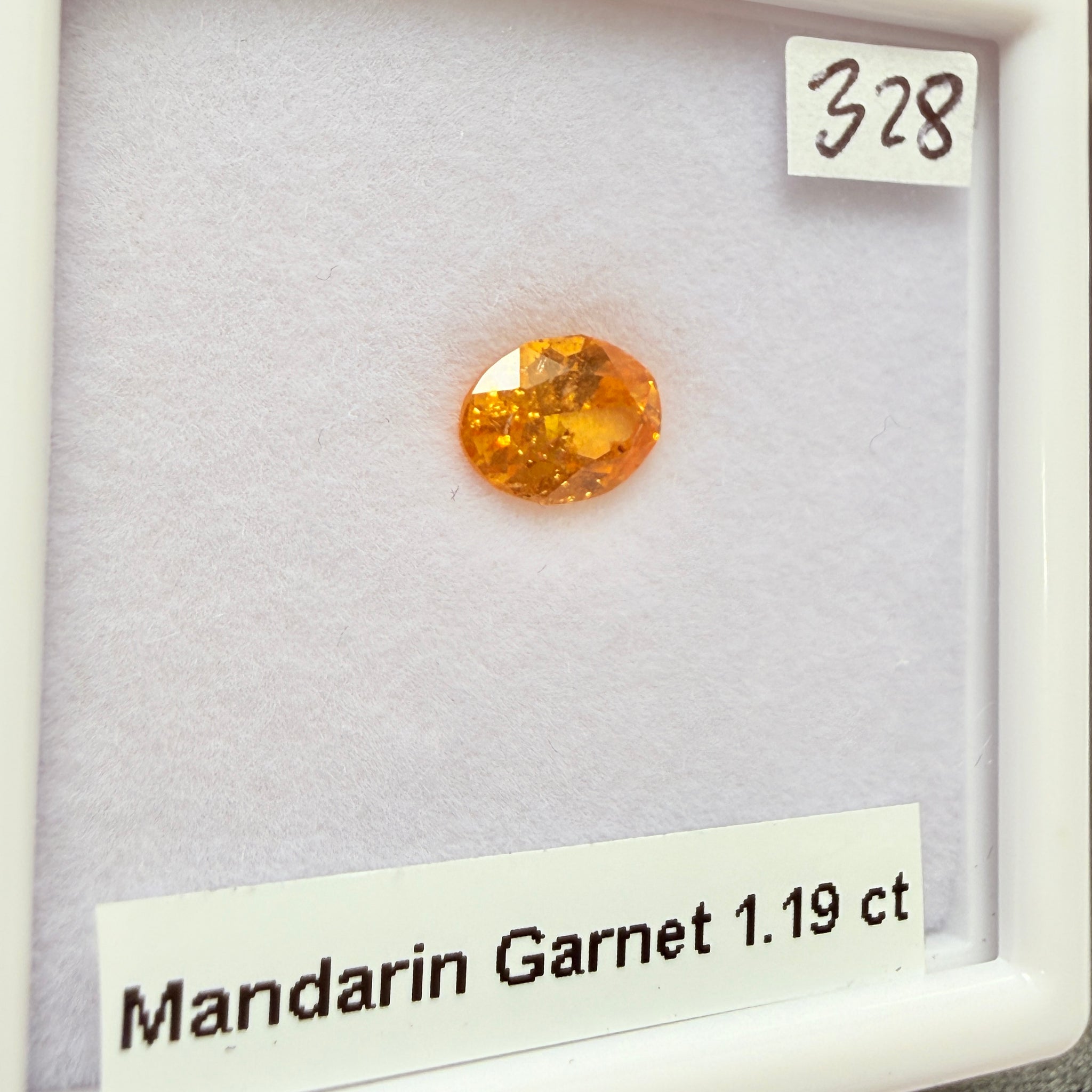 Mandarin Spessartite Garnet, 1.19ct, Loliondo, Tanzania, Untreated Unheated